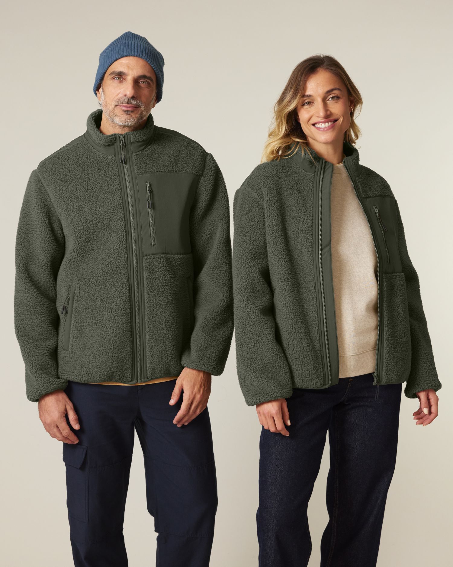 Chaqueta Unisex de Sherpa Reciclada - 450 GSM | Brooker STJU248