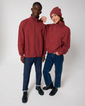 Sudadera de Cuello redondo unisex de algodón orgánico con media cremallera 400 G/M² | Miller Dry STSU795