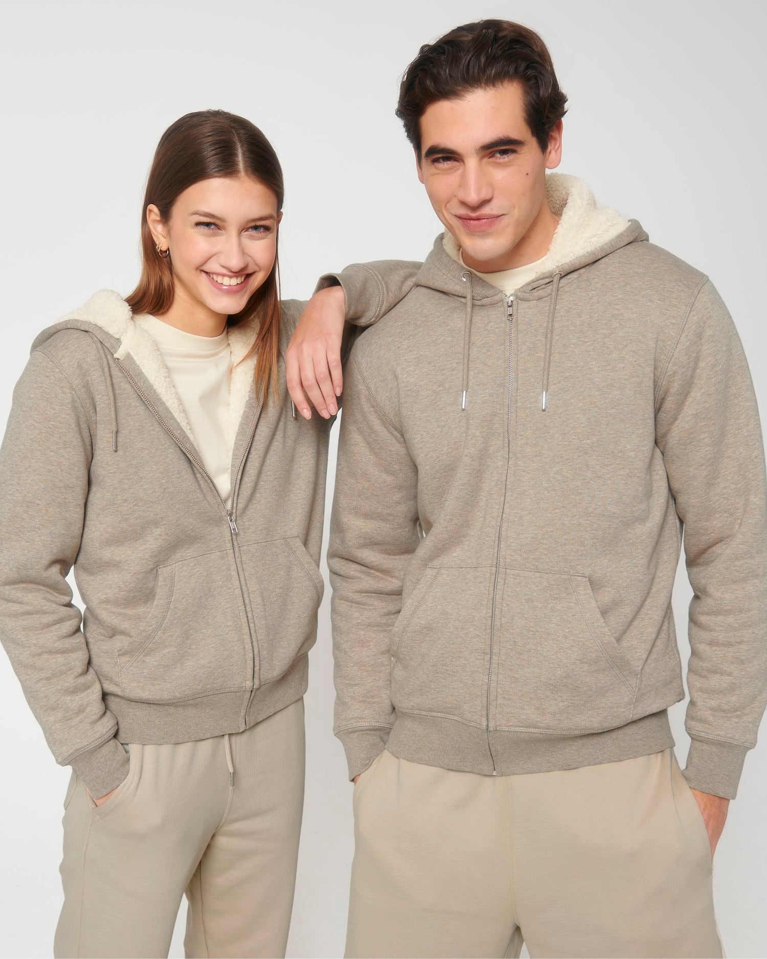 Warm Hygger Sherpa Zipthr Zip Hoodie | Organic Blank