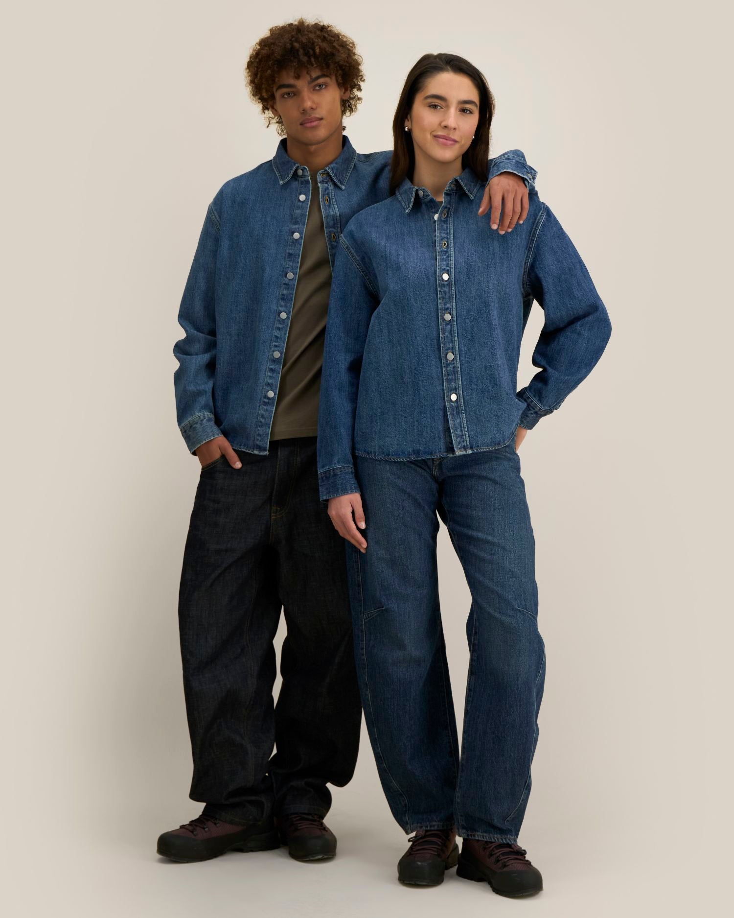 Sovracamicia unisex in denim pesante - 440 GSM | Palmer - STWU287