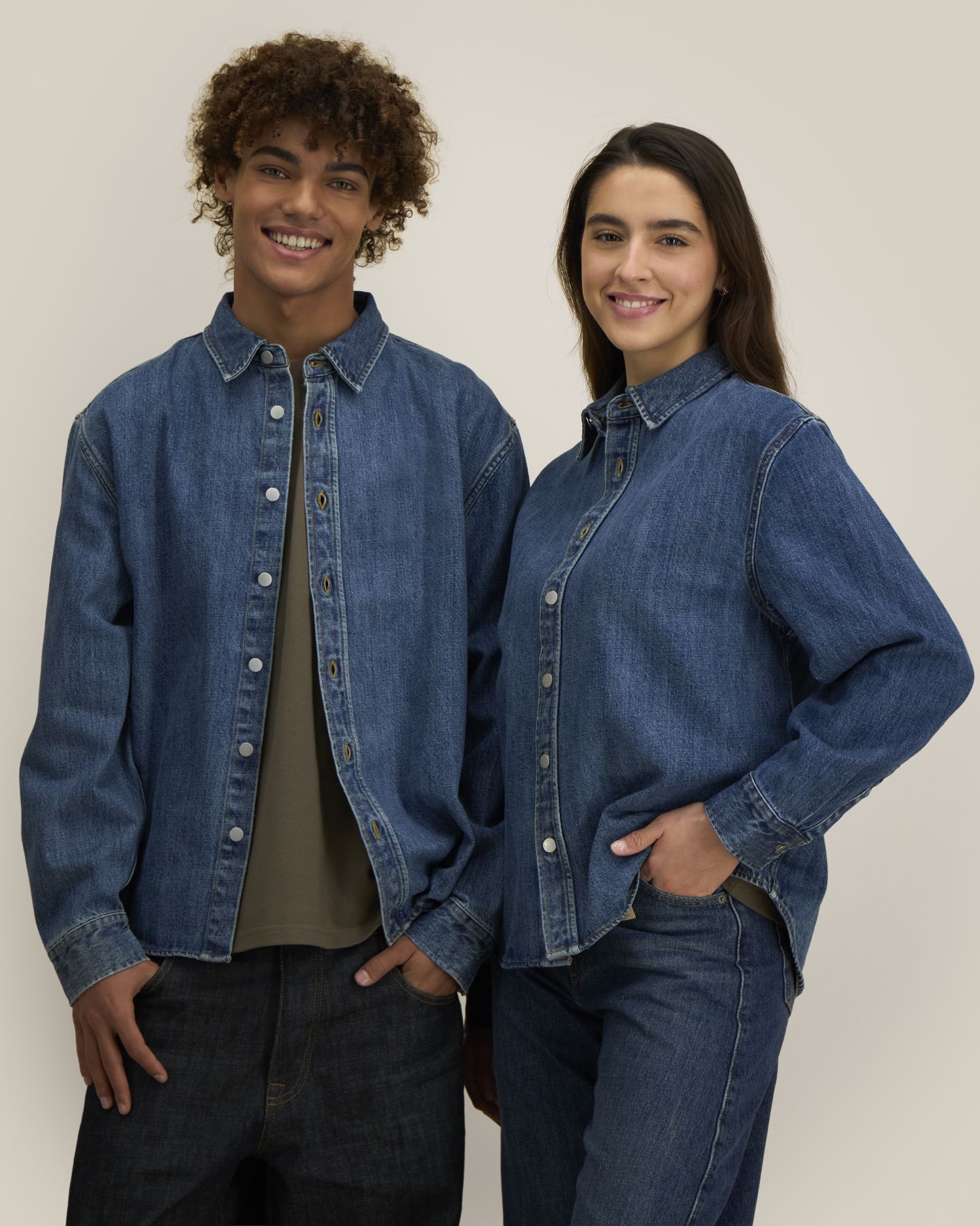 Sovracamicia unisex in denim pesante - 440 GSM | Palmer - STWU287