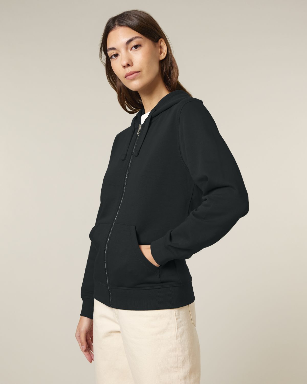 Unisex Organic Cotton Mid-Light Zip-Thru Hoodie - 280 GSM | Mixer STSU205