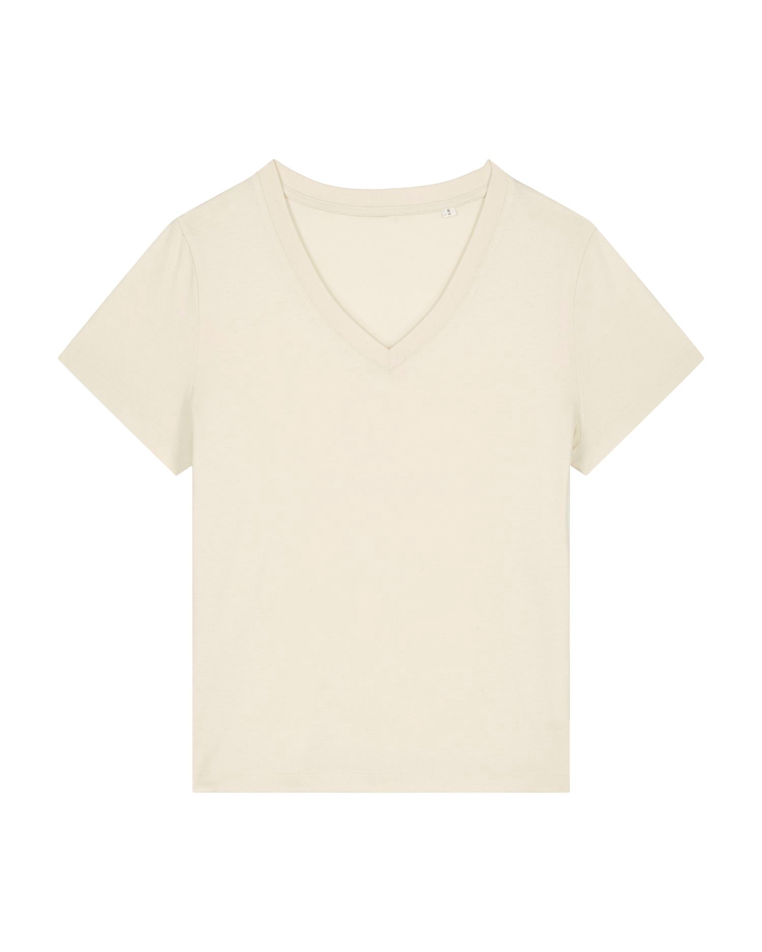 Camiseta orgánica de mujer con cuello en V - 155 GSM | Stella Isla STTW176