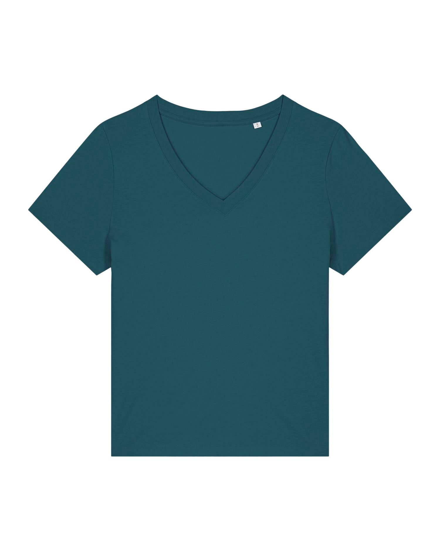 Camiseta orgánica de mujer con cuello en V - 155 GSM | Stella Isla STTW176