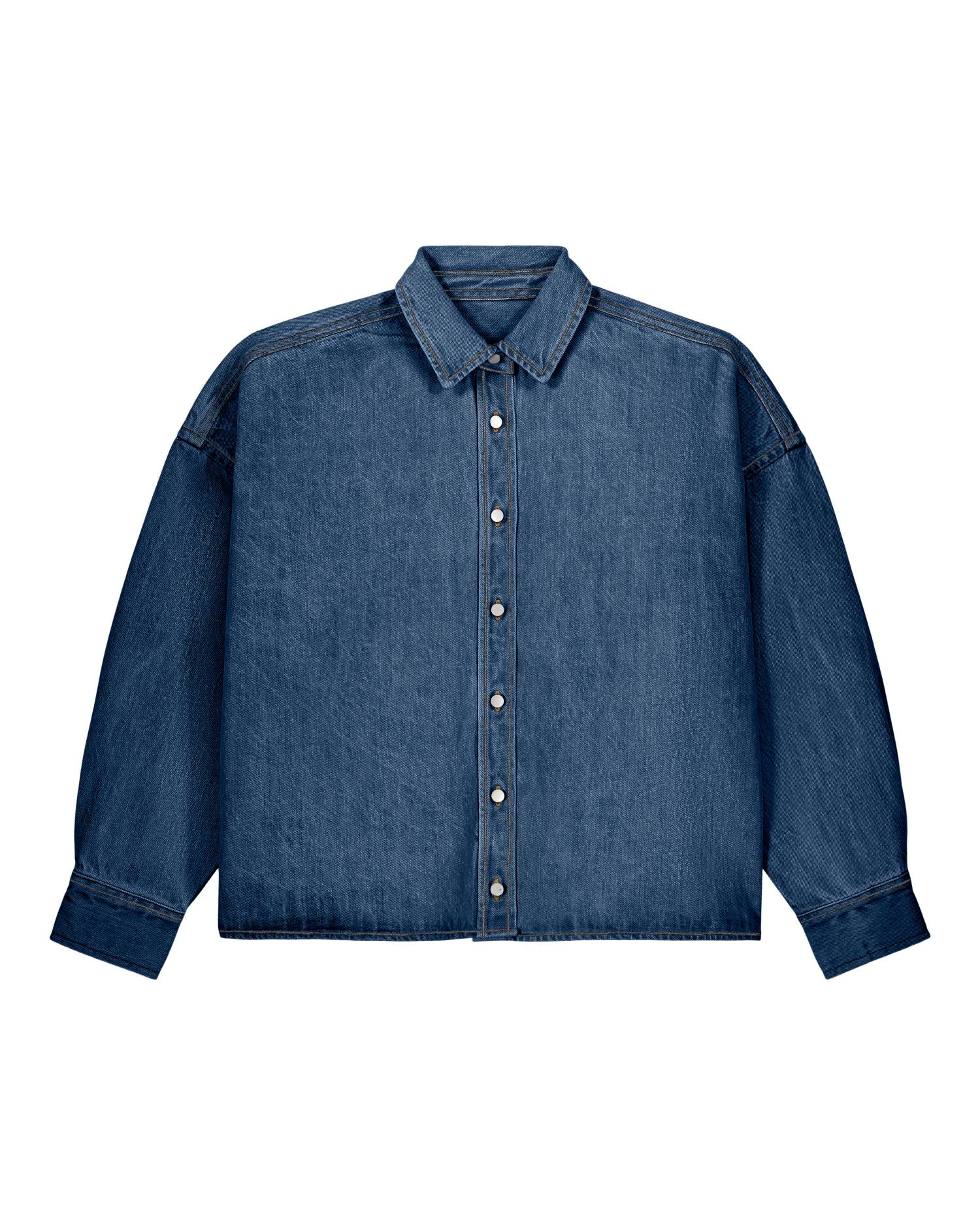 Sovracamicia da donna in denim Oversized - 440 GSM | Stella Ember - STWW288