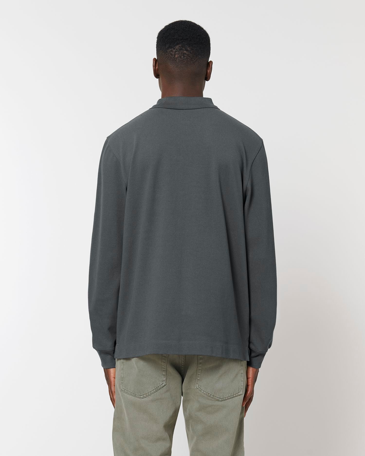 Unisex Organic Long Sleeve Polo Shirt | Prepster STPU332