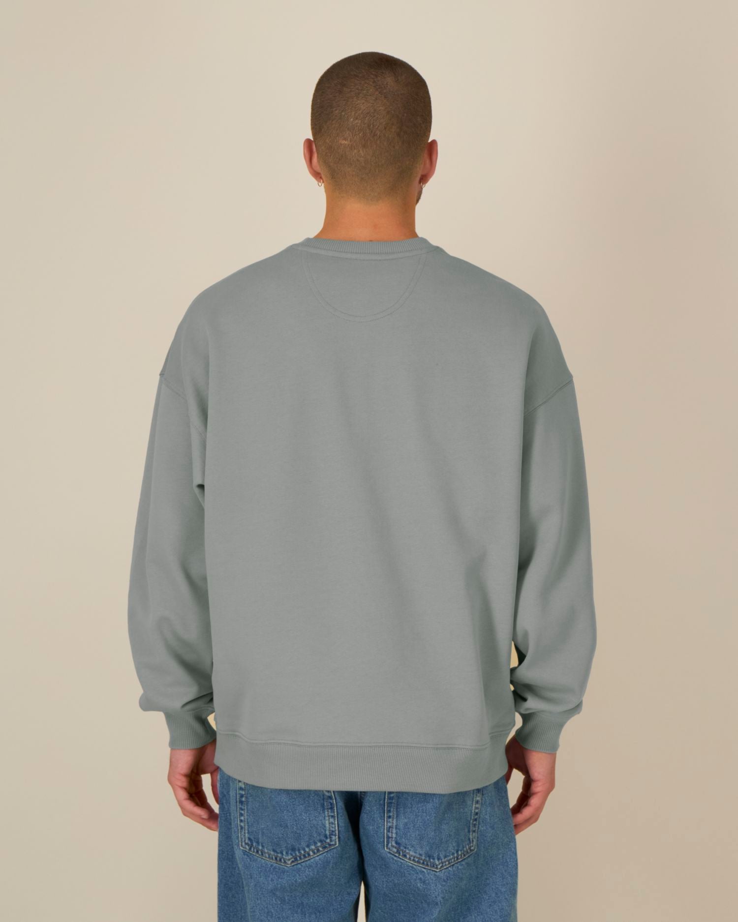 Uniseks Oversized Organisch Katoenen Ronde Hals Sweater - 350 GSM | Radder 2.0 STSU208