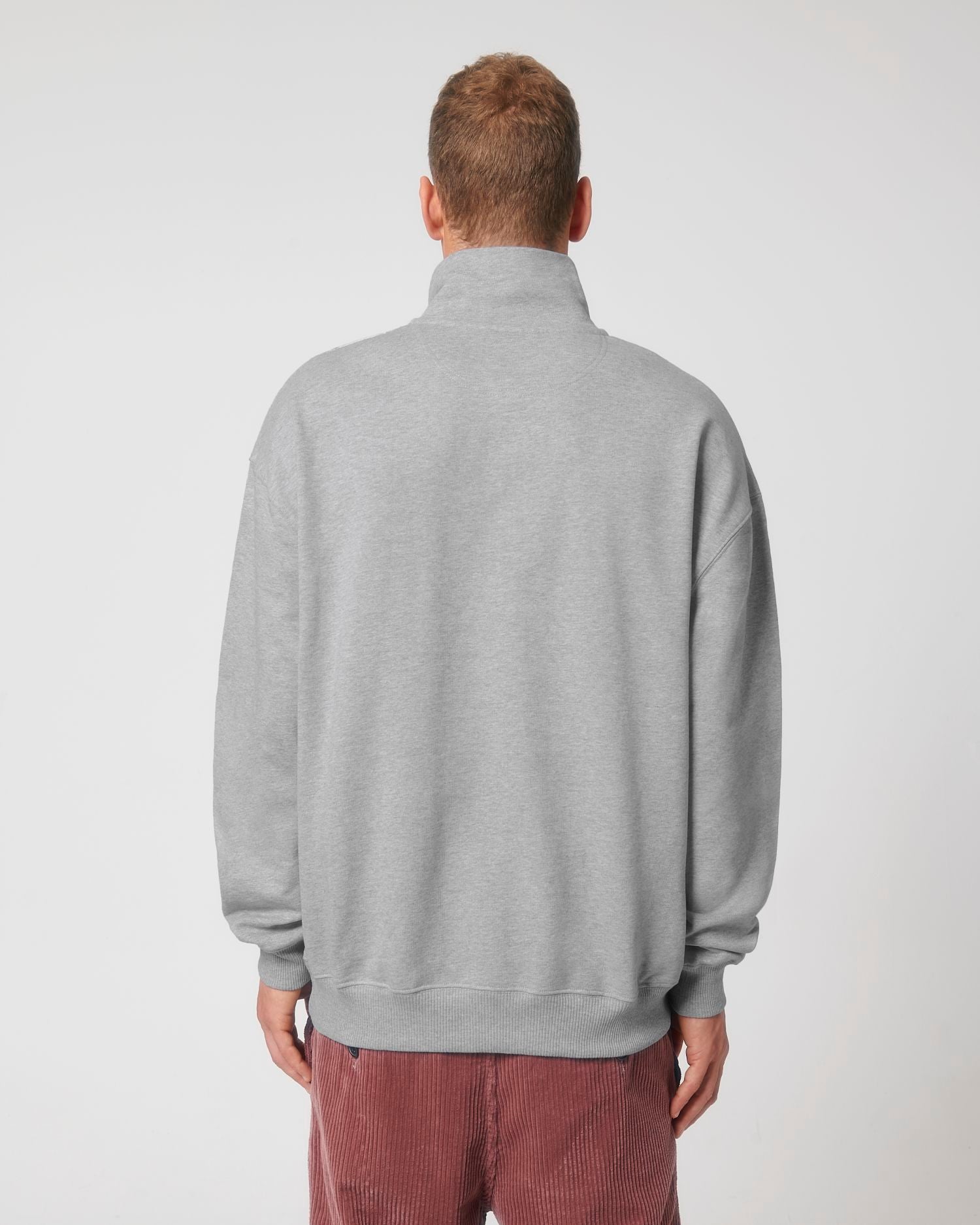 Unisex Organic Cotton Quarter Zip Crewnecks  Sweatshirt 400 G/M² | Miller Dry STSU795