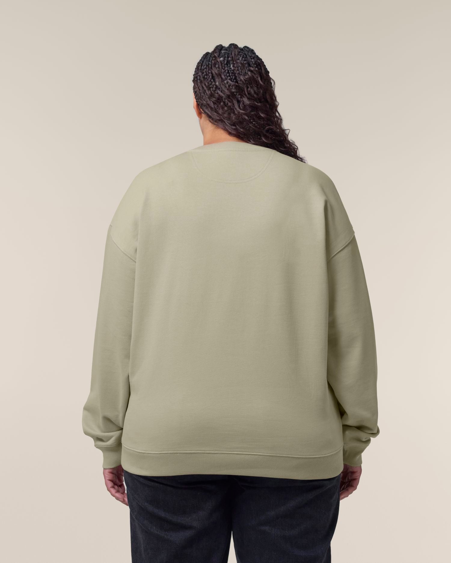 Uniseks Oversized Organisch Katoenen Ronde Hals Sweater - 350 GSM | Radder 2.0 STSU208