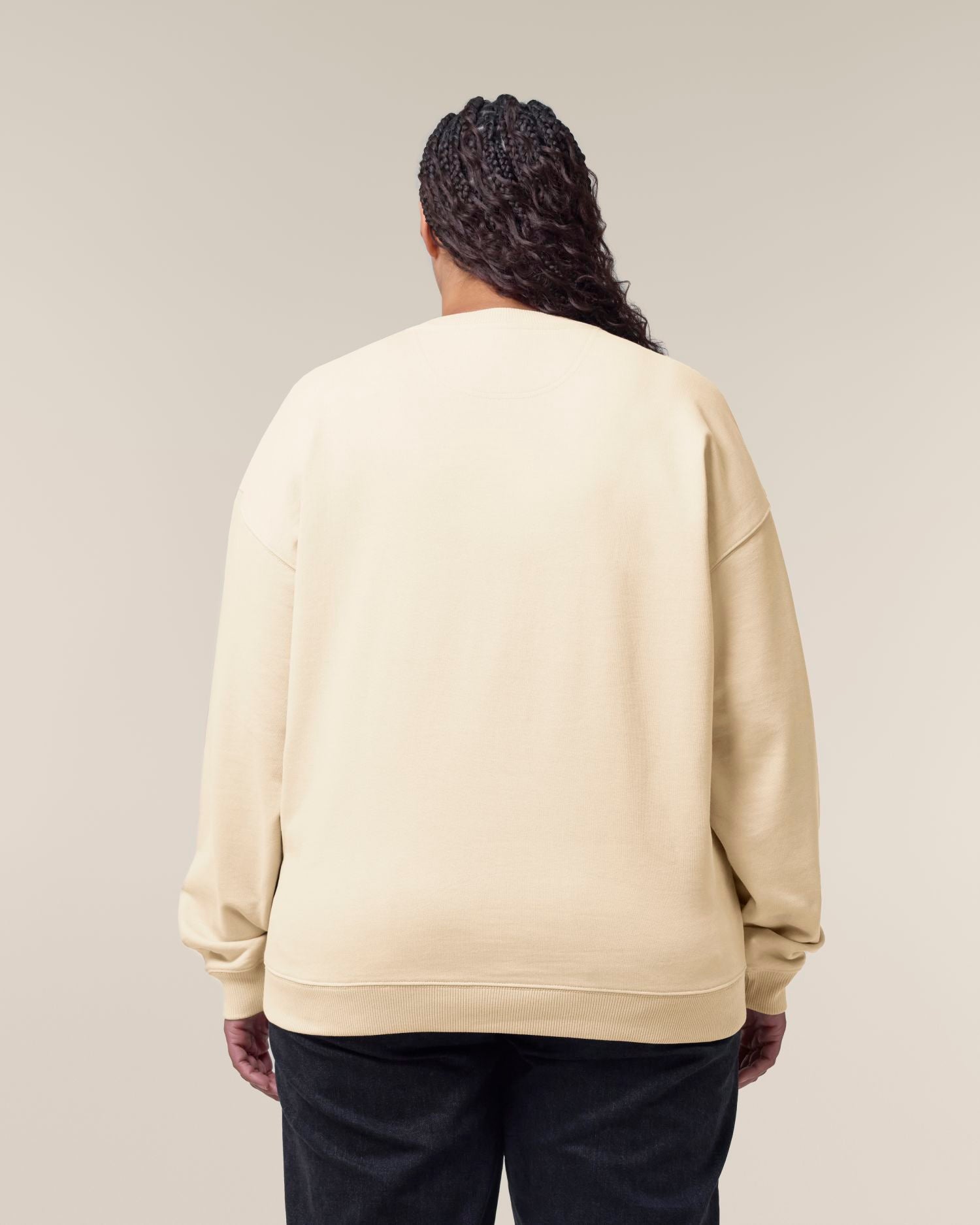 Uniseks Oversized Organisch Katoenen Ronde Hals Sweater - 350 GSM | Radder 2.0 STSU208