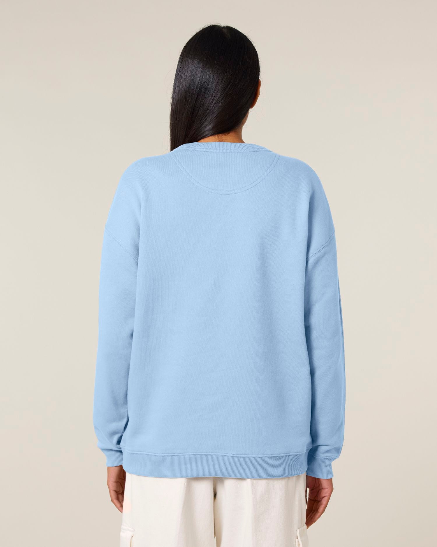 Women's Oversized Organic Cotton Crew Neck Sweatshirt - 300 GSM | Stella Paloma STSW218