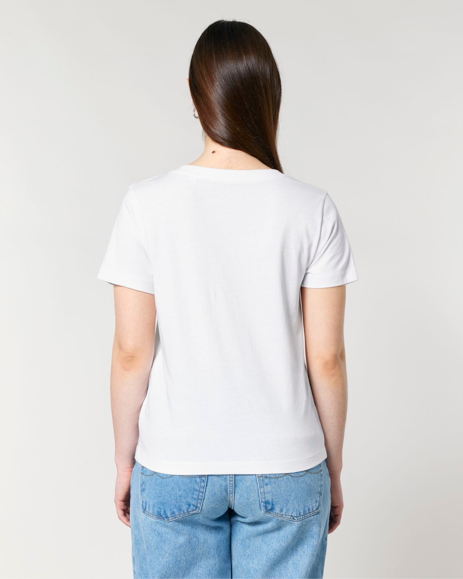 Camiseta orgánica de mujer con cuello en V - 155 GSM | Stella Isla STTW176