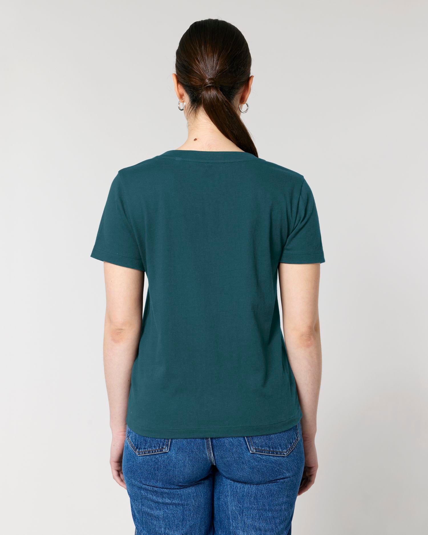 Camiseta orgánica de mujer con cuello en V - 155 GSM | Stella Isla STTW176