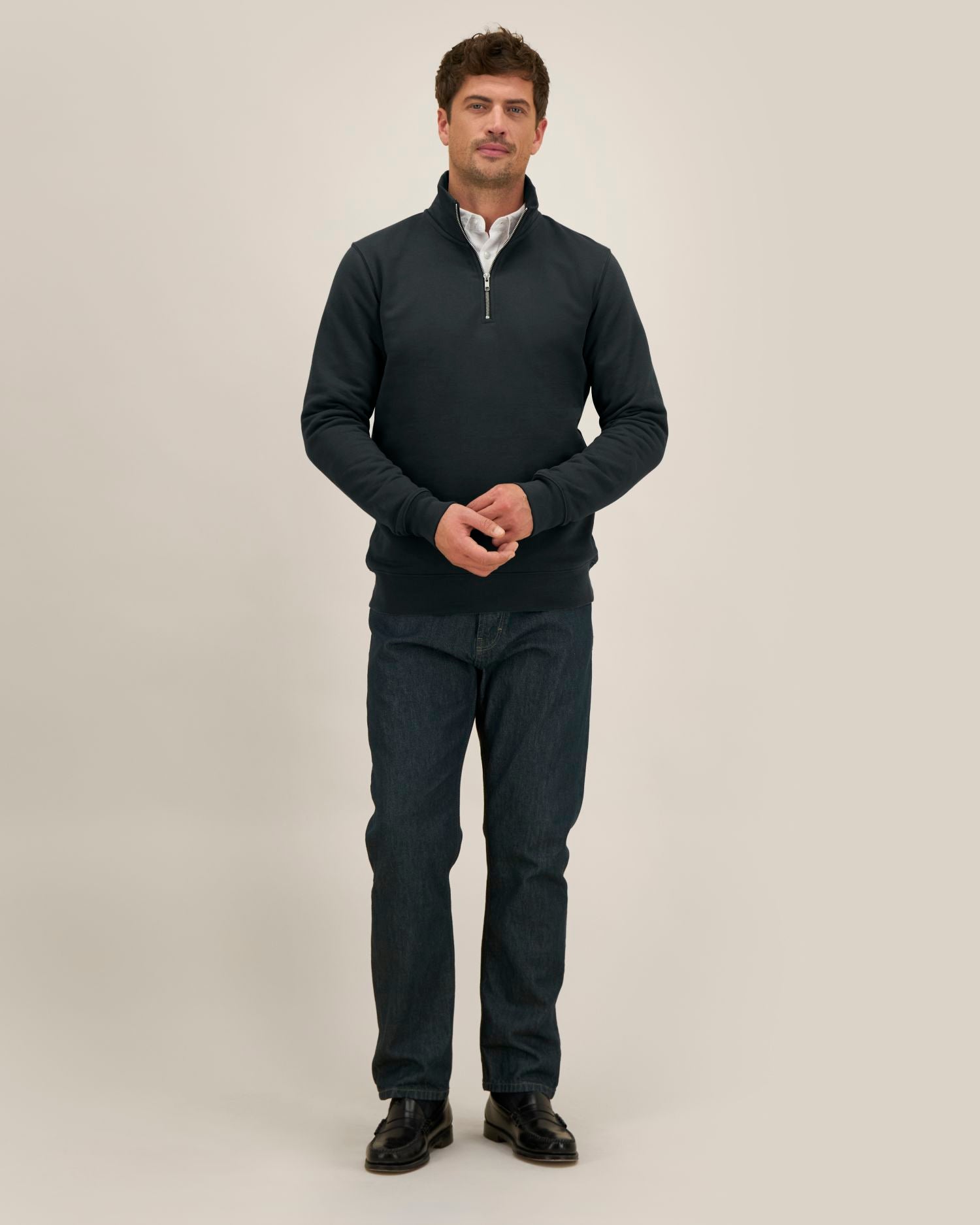 Unisex Organic Cotton Quarter Zip Sweatshirt - 280 GSM | Trucker 2.0 STSU204