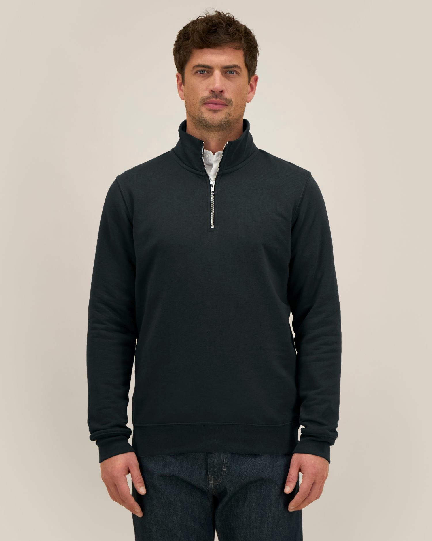 Unisex Organic Cotton Quarter Zip Sweatshirt - 280 GSM | Trucker 2.0 STSU204