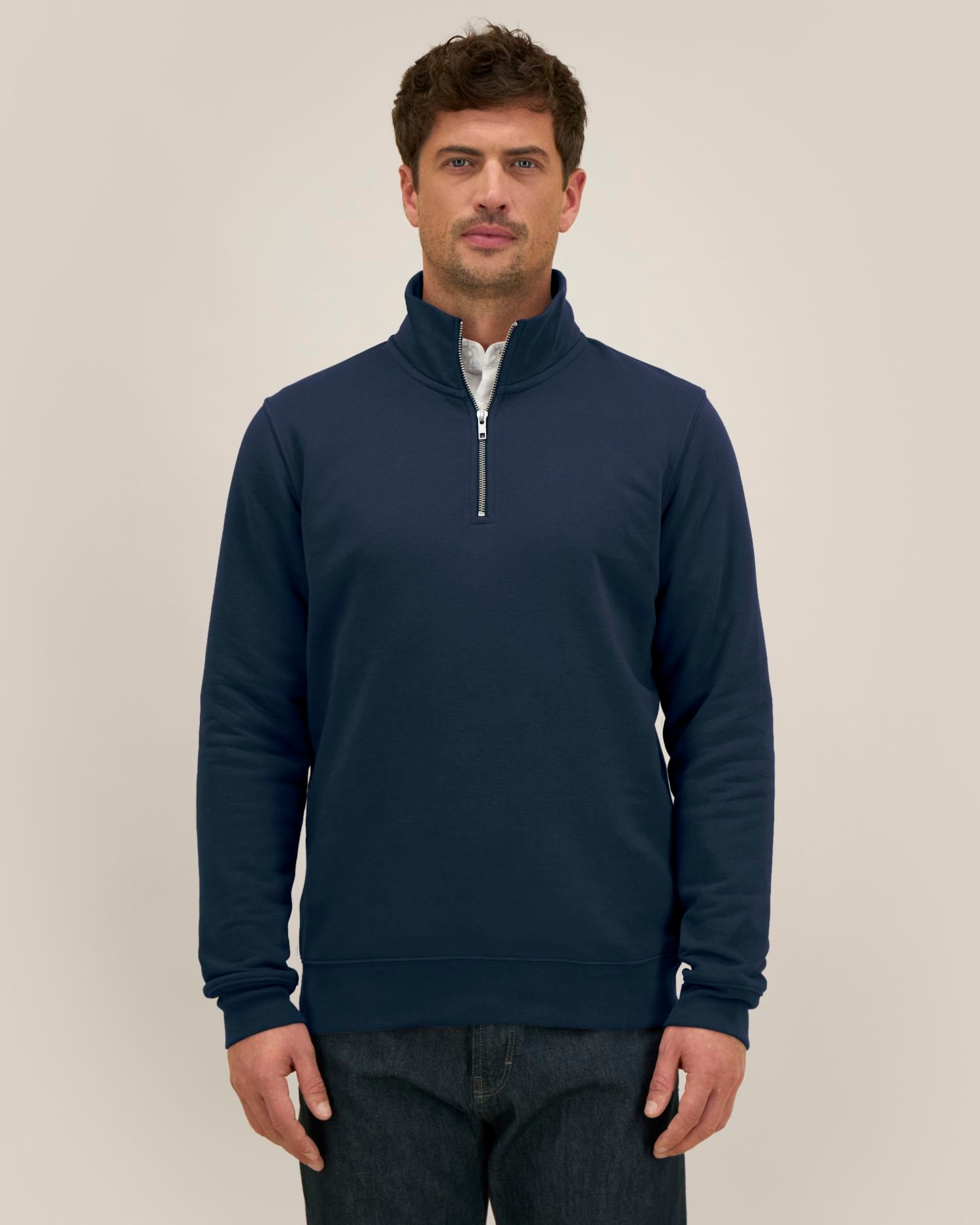 Unisex Organic Cotton Quarter Zip Sweatshirt - 280 GSM | Trucker 2.0 STSU204