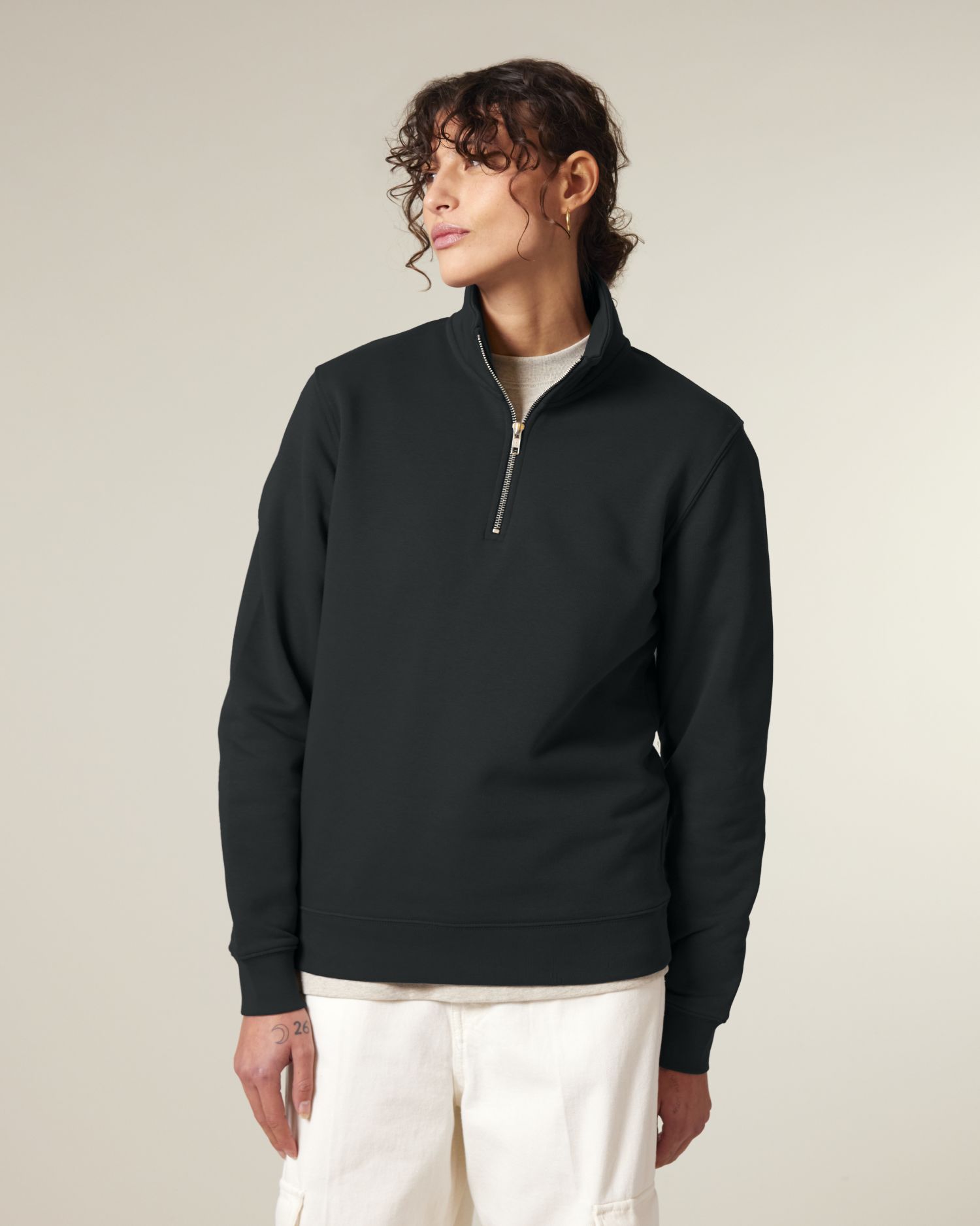 Unisex Organic Quarter Zip Sweatshirt | Organic Blank
