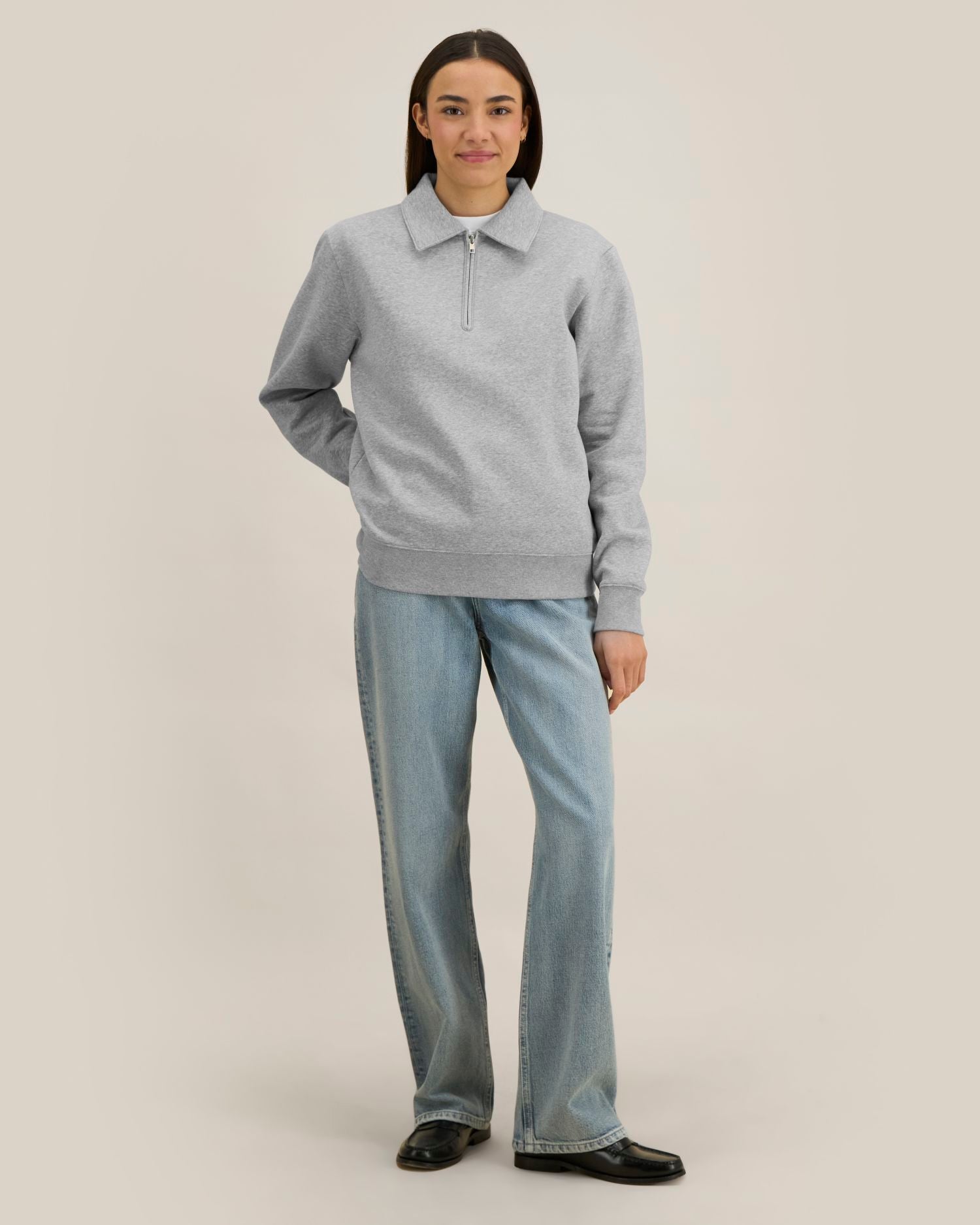 Sudadera unisex con cuello y cremallera de un cuarto - 280 GSM | Proper - STSU273
