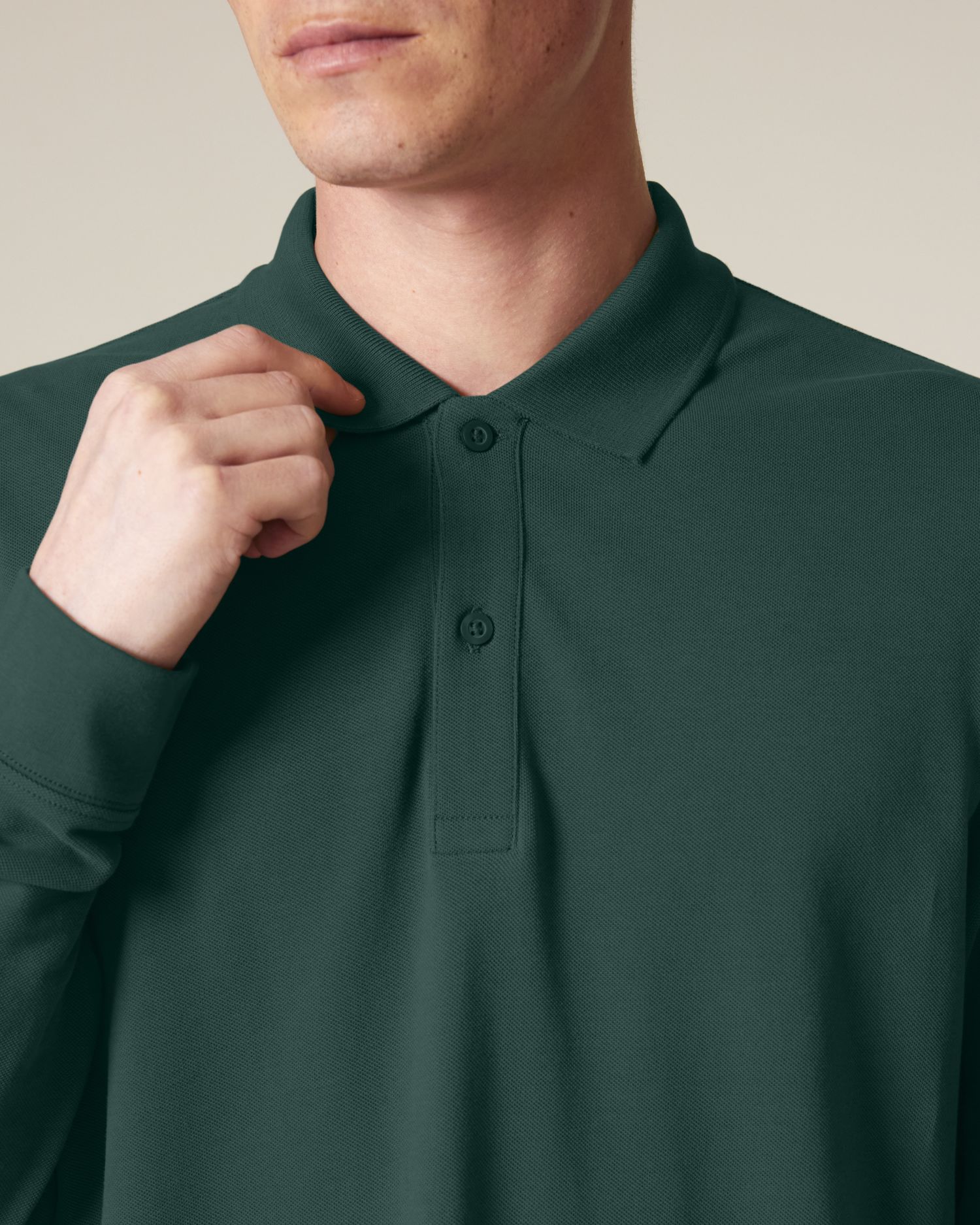 Polo de Manga Larga Unisex de Algodón Orgánico - 240 GSM | Prepster 2.0 STPU223