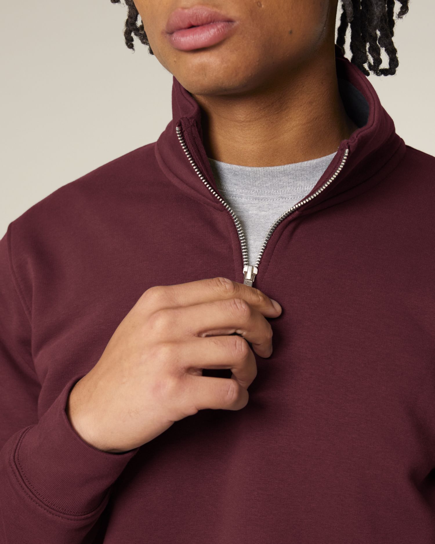 Unisex Organic Cotton Quarter Zip Sweatshirt - 280 GSM | Trucker 2.0 STSU204