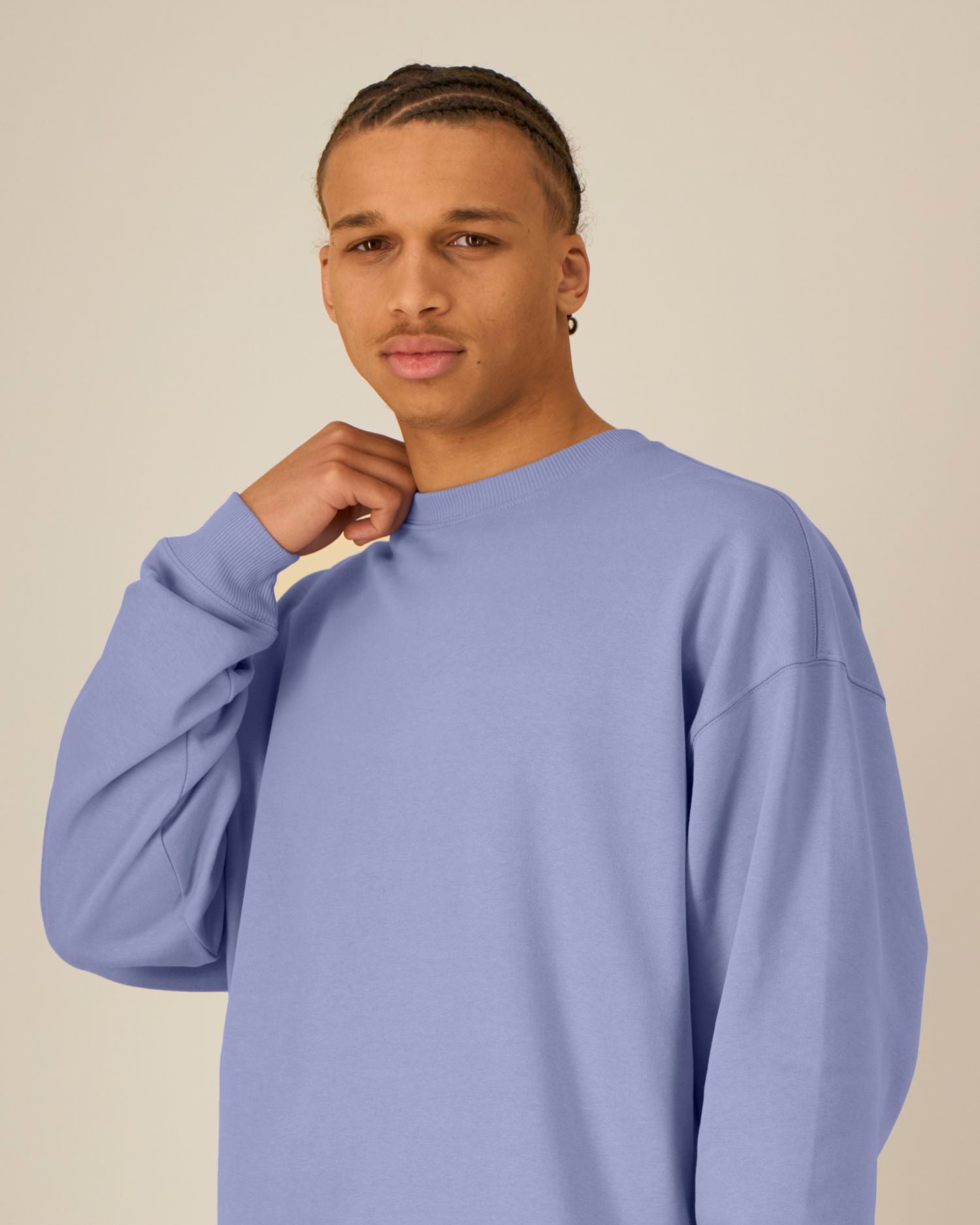 Uniseks Oversized Organisch Katoenen Ronde Hals Sweater - 350 GSM | Radder 2.0 STSU208