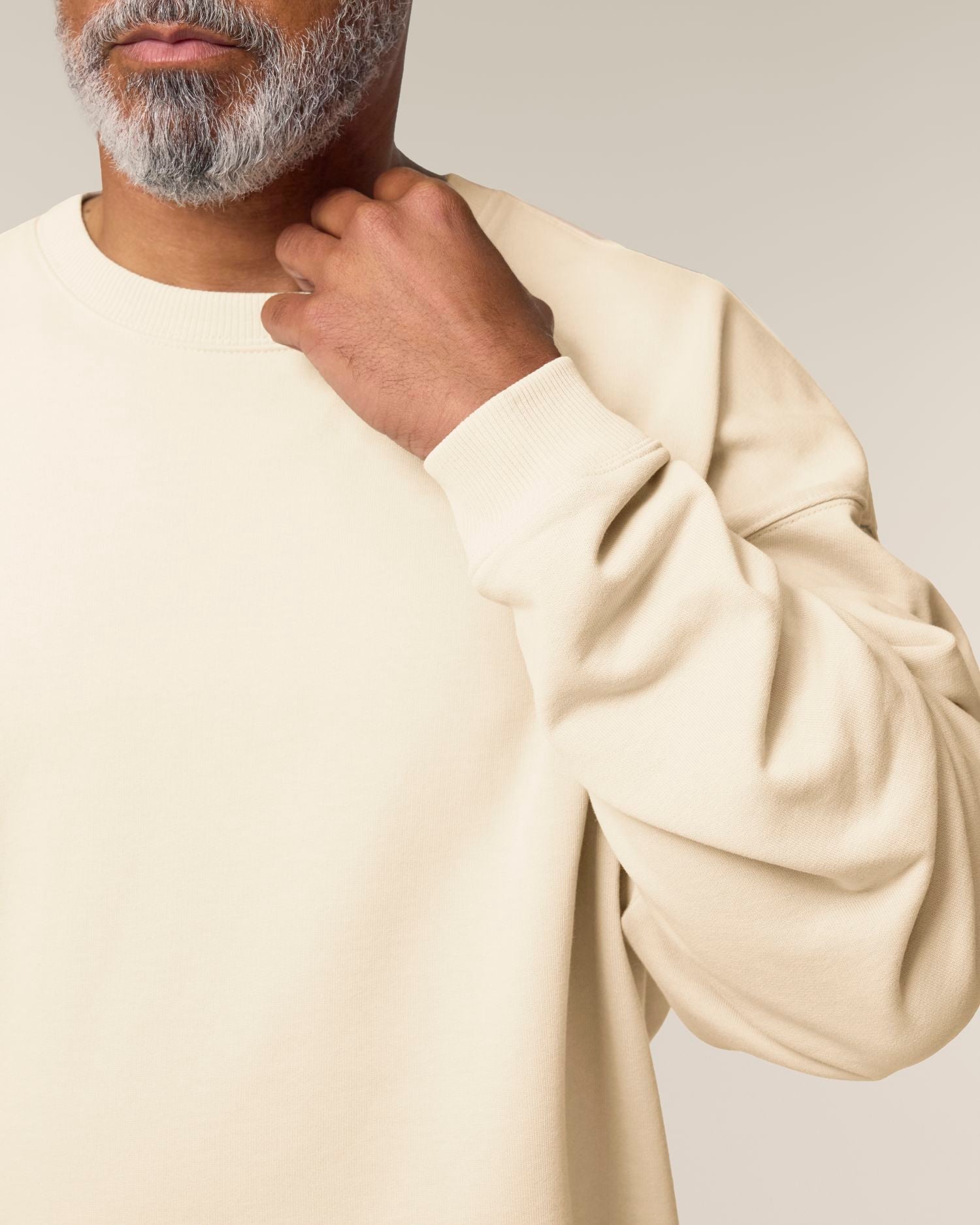 Uniseks Oversized Organisch Katoenen Ronde Hals Sweater - 350 GSM | Radder 2.0 STSU208