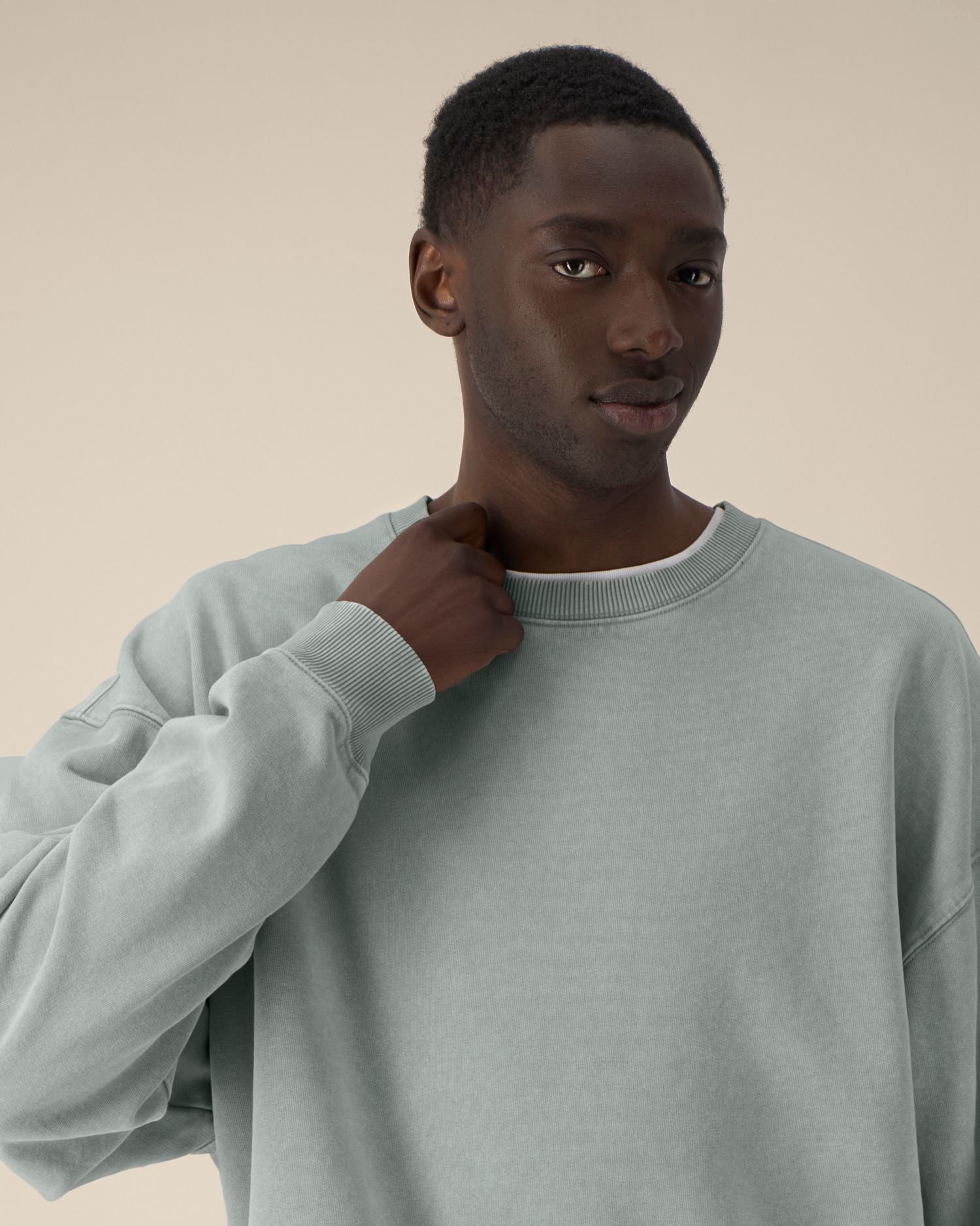 Unisex Organic Oversized Garment Dyed Crew Neck Sweatshirt - 380 GSM | Radder 2.0 Vintage STSU210