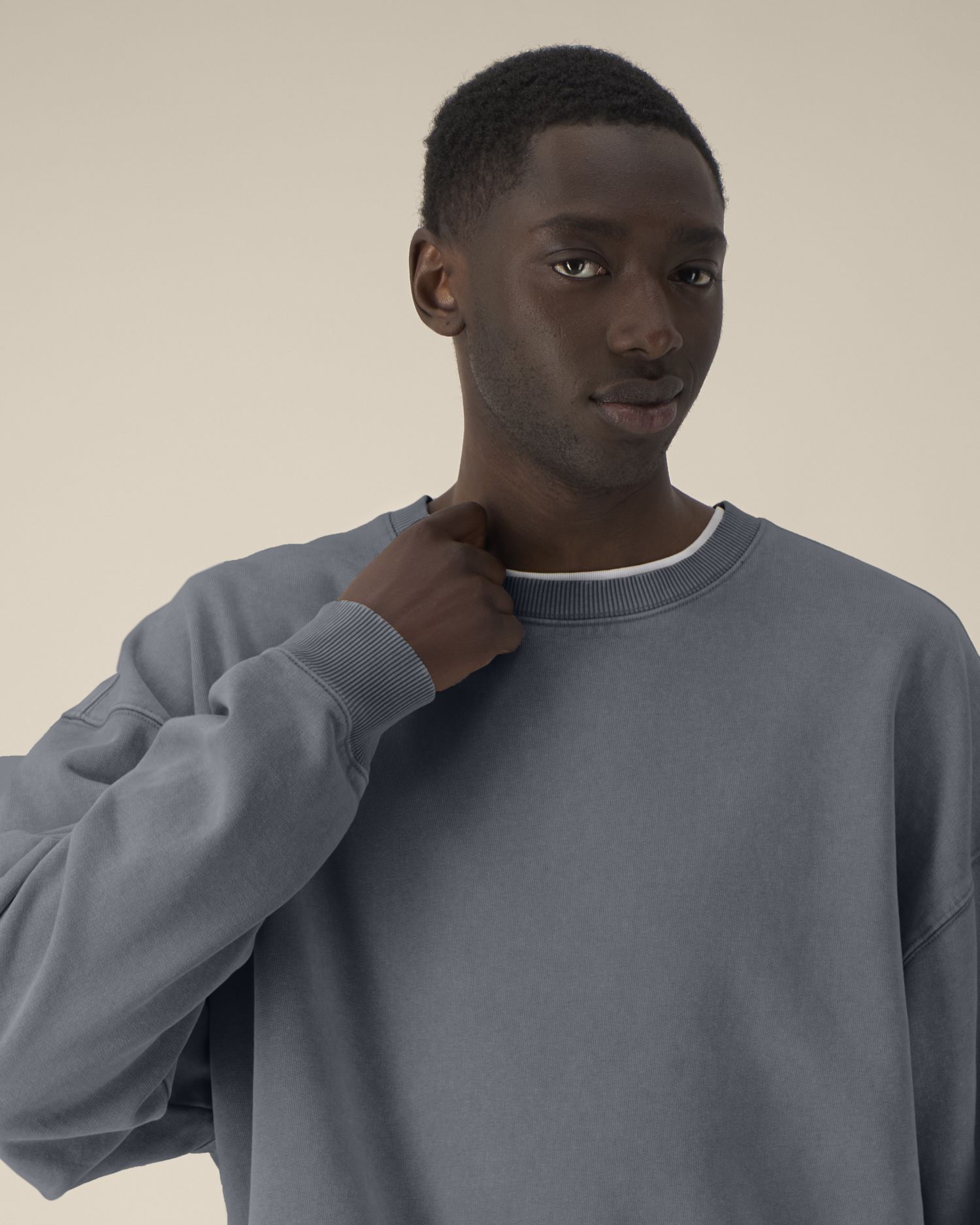 Unisex Organic Oversized Garment Dyed Crew Neck Sweatshirt - 380 GSM | Radder 2.0 Vintage STSU210