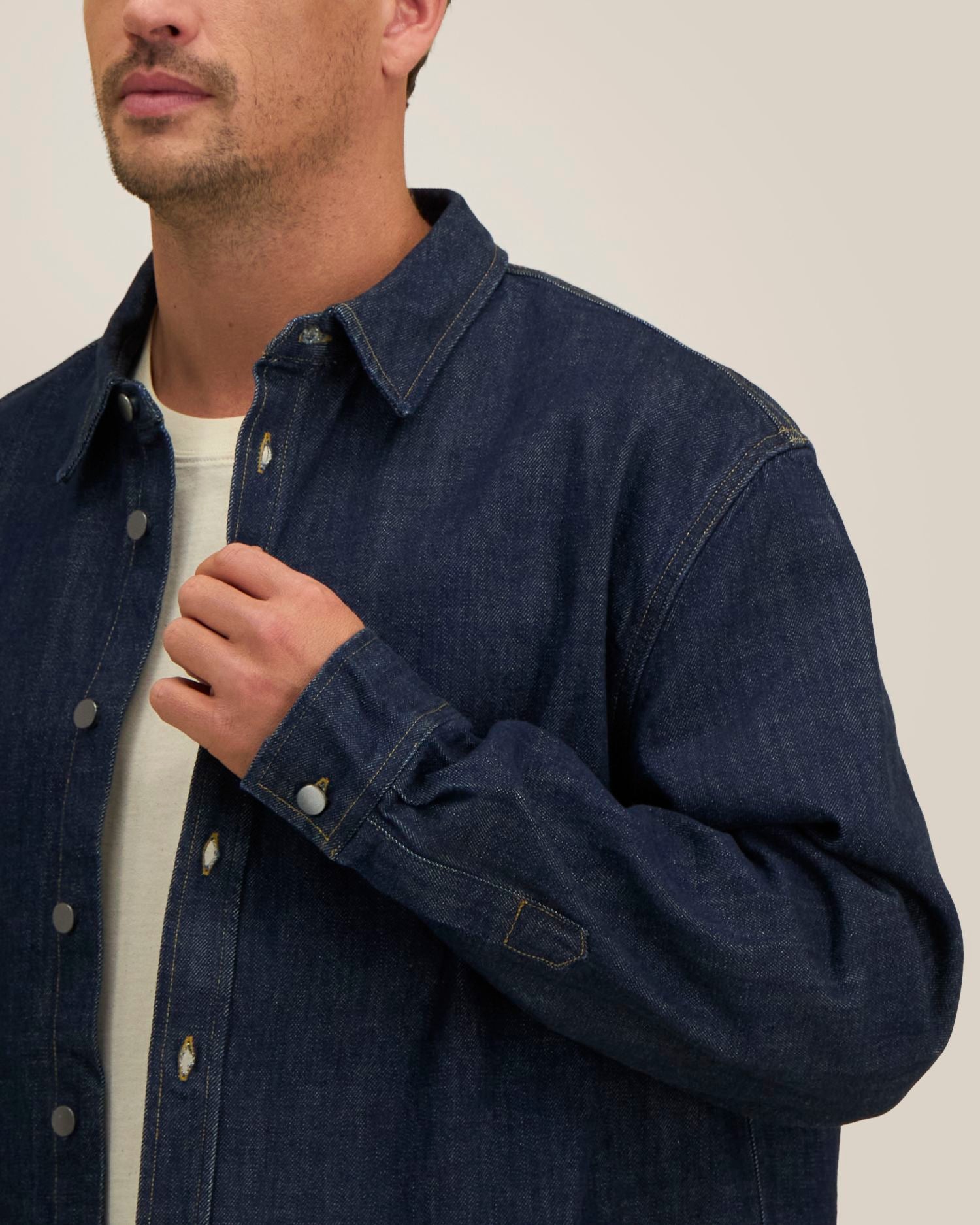 Sovracamicia unisex in denim pesante - 440 GSM | Palmer - STWU287