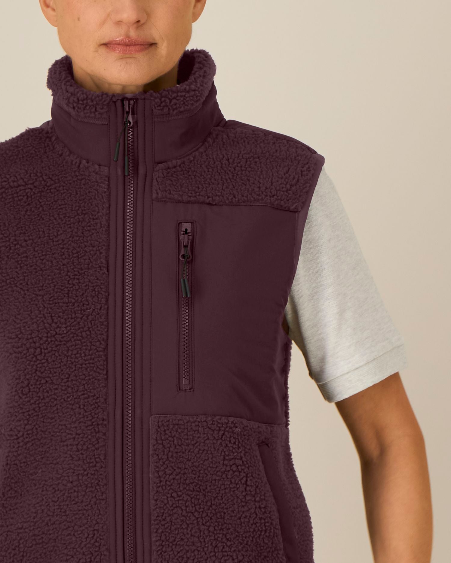 Veste Sherpa Sans Manches Recyclée Unisexe | Liner STJU249