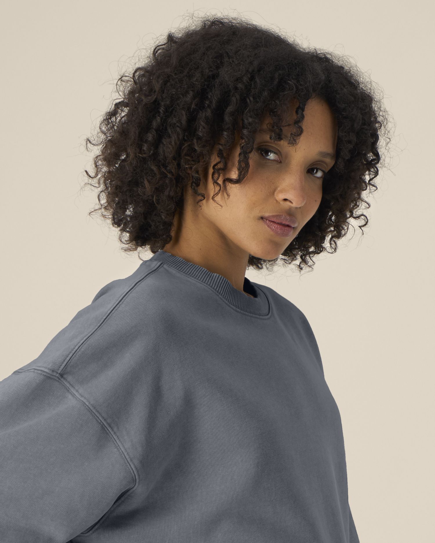 Unisex Organic Oversized Garment Dyed Crew Neck Sweatshirt - 380 GSM | Radder 2.0 Vintage STSU210