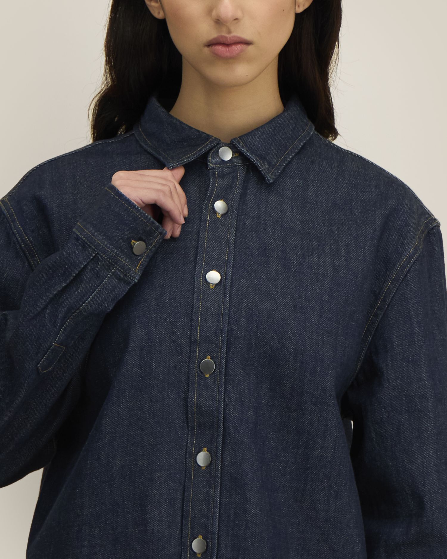 Sovracamicia unisex in denim pesante - 440 GSM | Palmer - STWU287