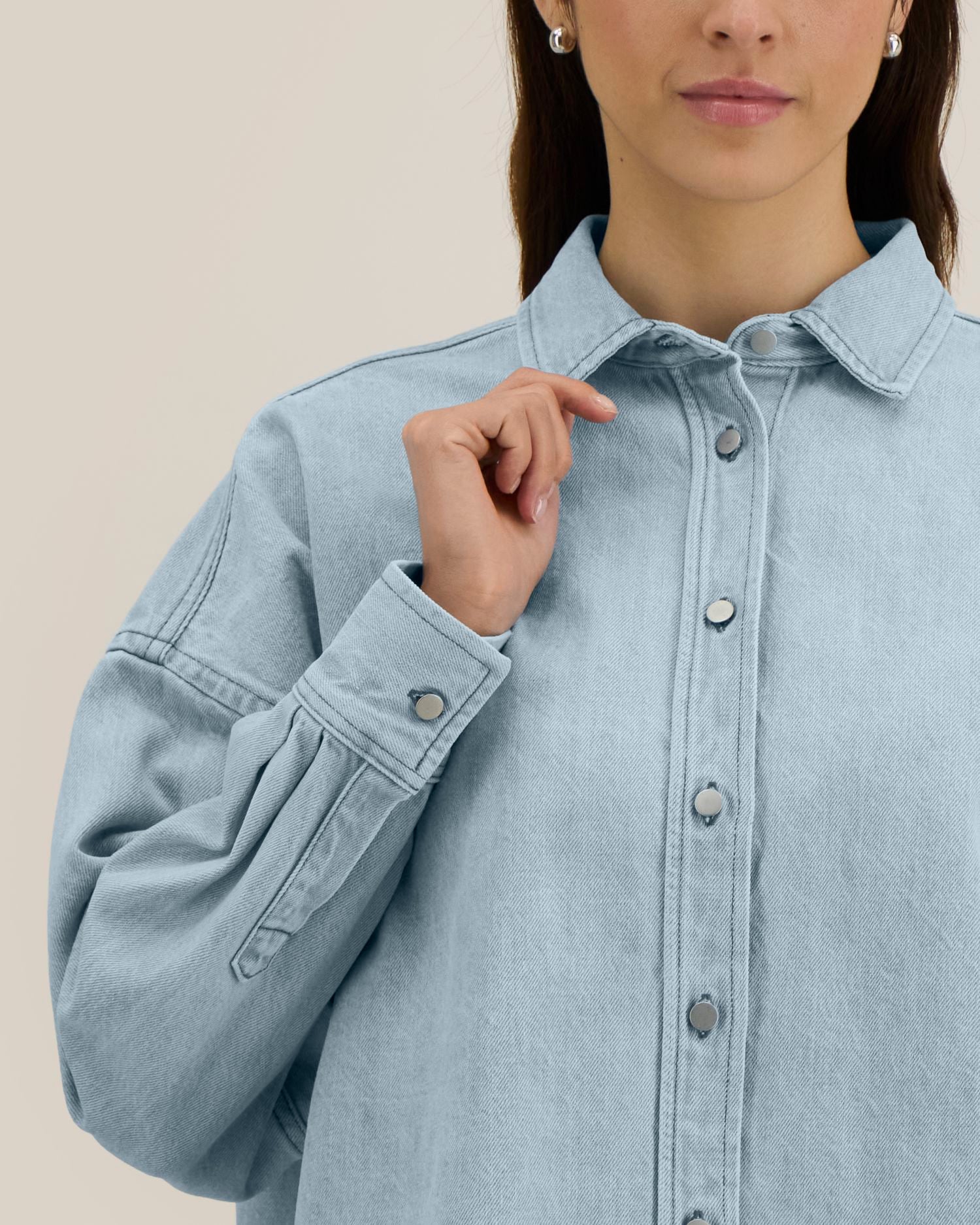 Sovracamicia da donna in denim Oversized - 440 GSM | Stella Ember - STWW288