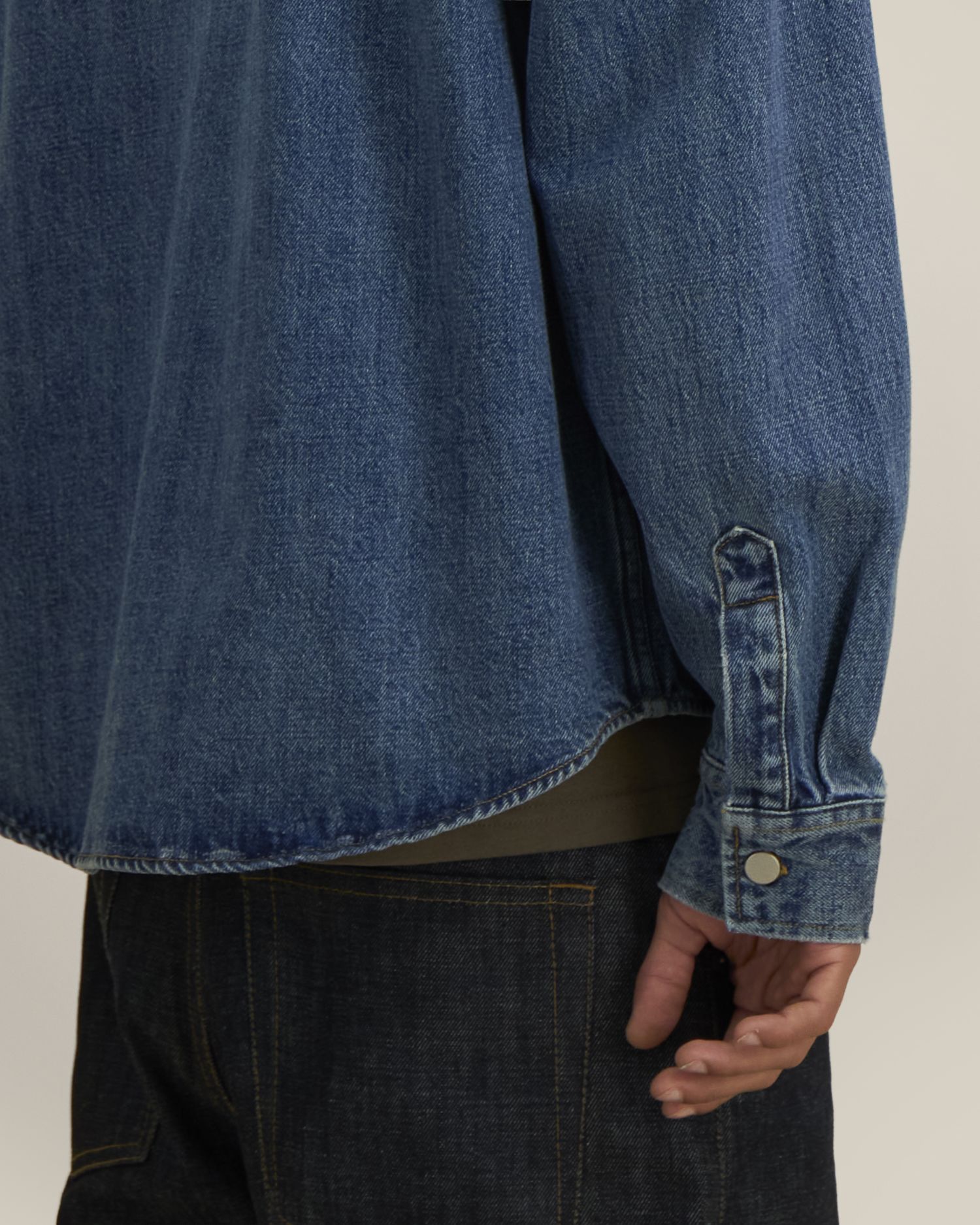 Sovracamicia unisex in denim pesante - 440 GSM | Palmer - STWU287