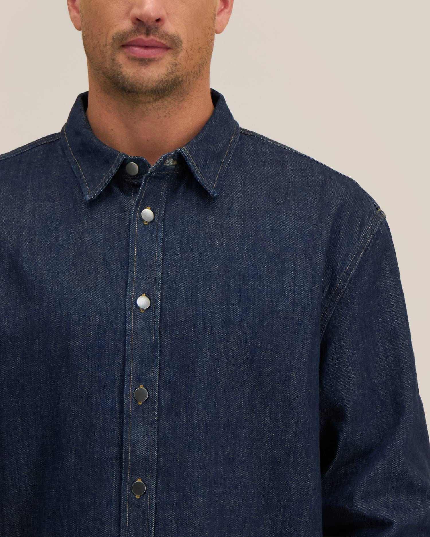 Sovracamicia unisex in denim pesante - 440 GSM | Palmer - STWU287