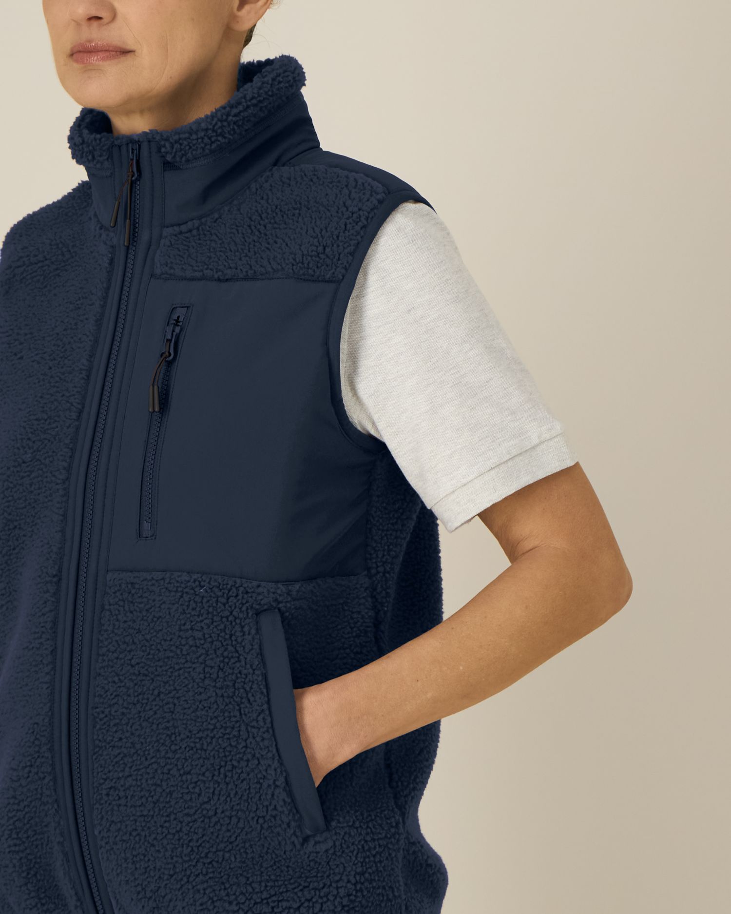 Veste Sherpa Sans Manches Recyclée Unisexe | Liner STJU249
