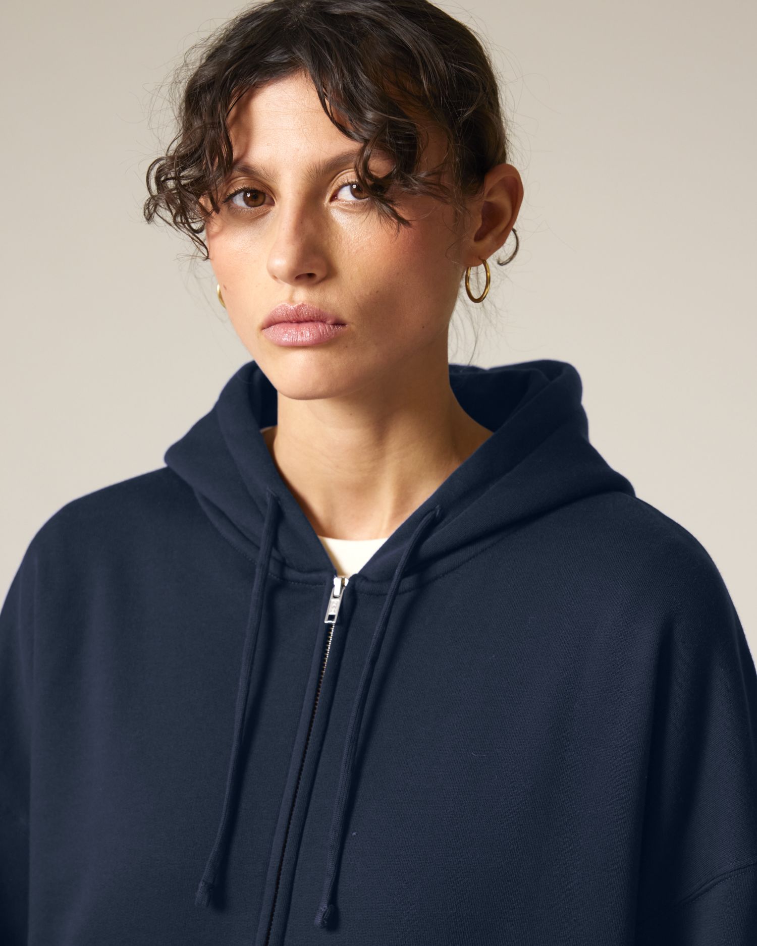 Women's Organic Zip-Thru Hoodie Sweatshirt - 300 GSM | Stella Ida STSW214