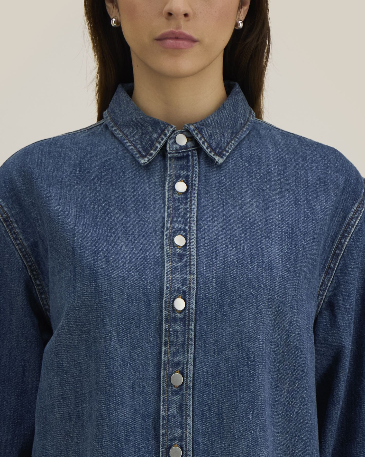 Sovracamicia unisex in denim pesante - 440 GSM | Palmer - STWU287
