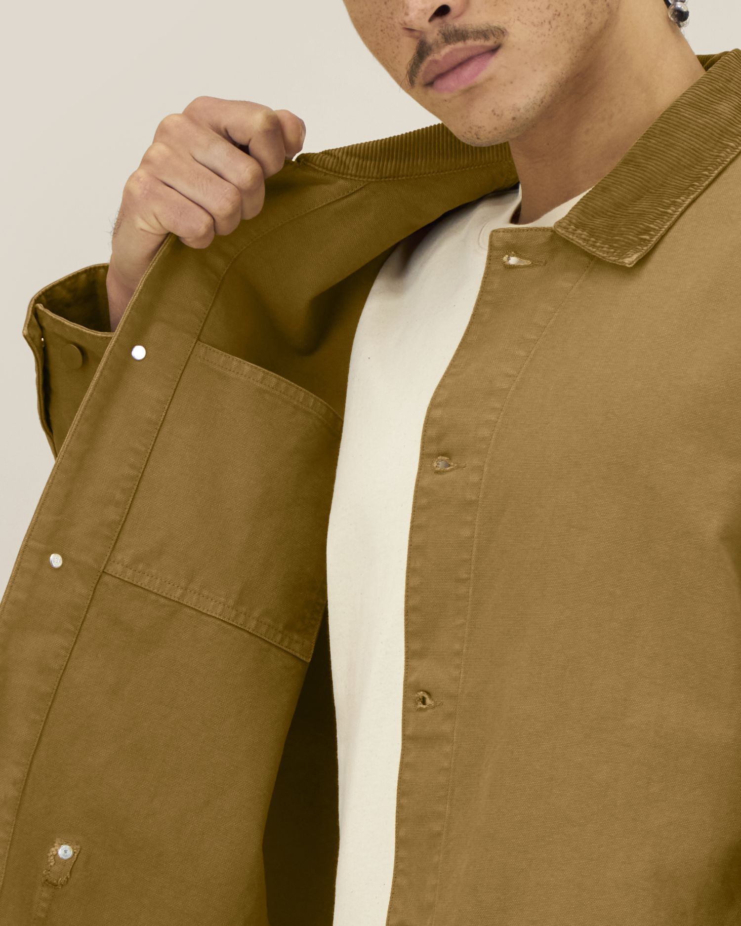 Unisex-Jacke aus stückgefärbtem Baumwoll-Canvas – 379 GSM | Arbeitsjacke – STJU294