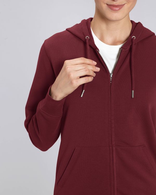 Sudadera con capucha orgánica unisex icónica con cremallera | Connector Zipthru STSU820