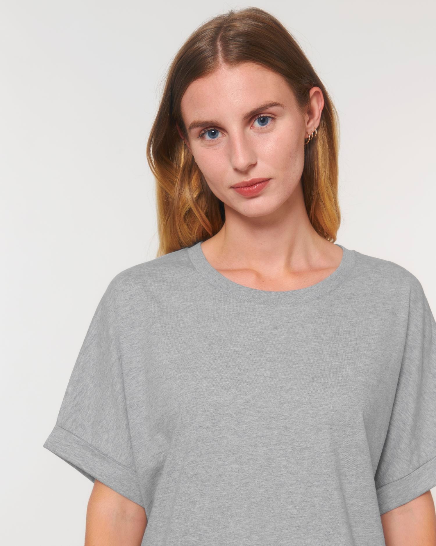 Camiseta extragrande con mangas enrolladas para mujer - 155 g/m² | Stella Collider STTW089