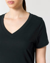 Camiseta orgánica de mujer con cuello en V - 155 GSM | Stella Isla STTW176