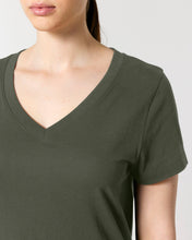 Camiseta orgánica de mujer con cuello en V - 155 GSM | Stella Isla STTW176