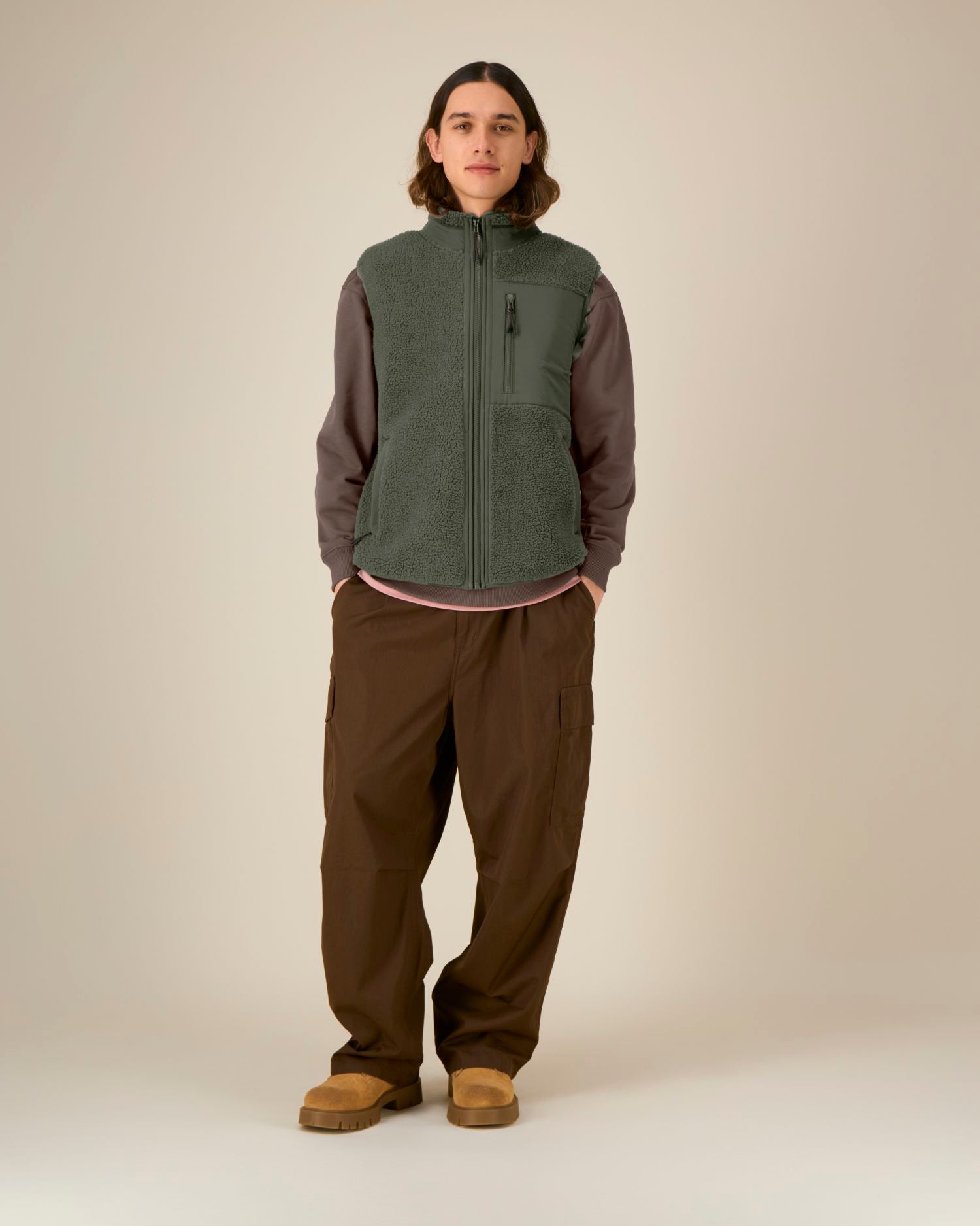 Veste Sherpa Sans Manches Recyclée Unisexe | Liner STJU249