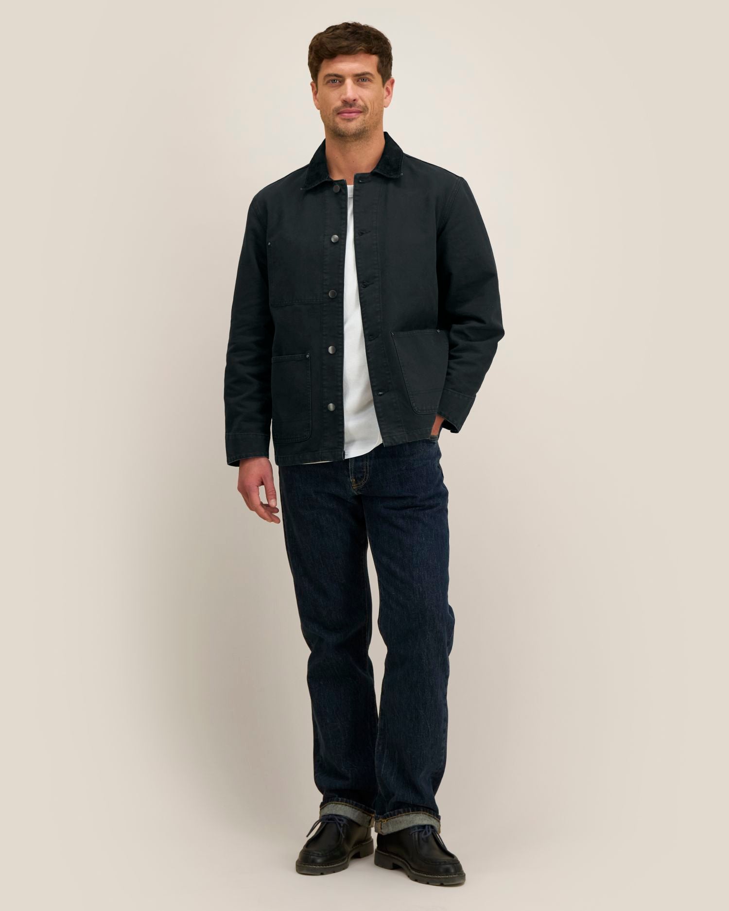 Unisex-Jacke aus stückgefärbtem Baumwoll-Canvas – 379 GSM | Arbeitsjacke – STJU294