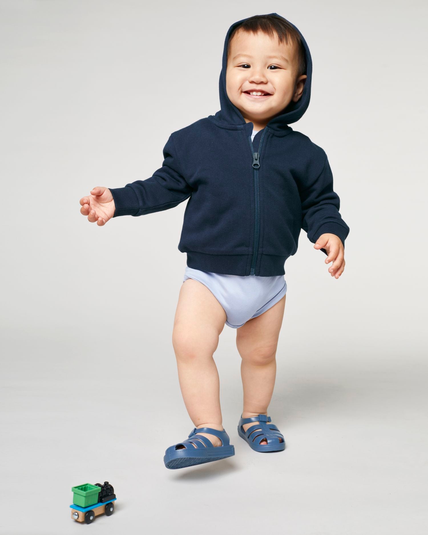 'Organic Babies' Zip-Thru Hoodie | Baby Connector Zipthru STSB105