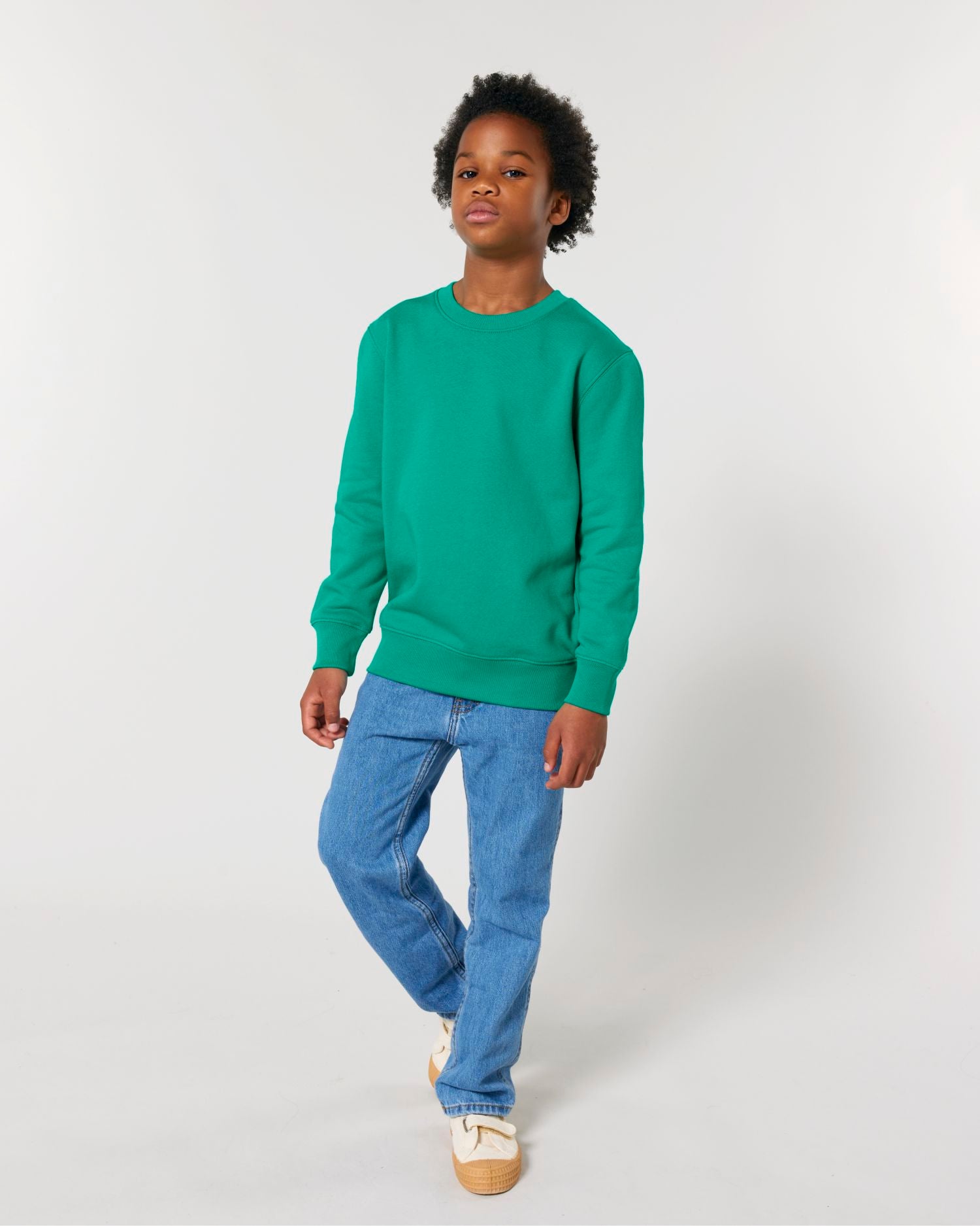 Kinderen' Organische Crew Neck Sweatshirt - 300 GSM | Mini Changer 2.0 STSK181