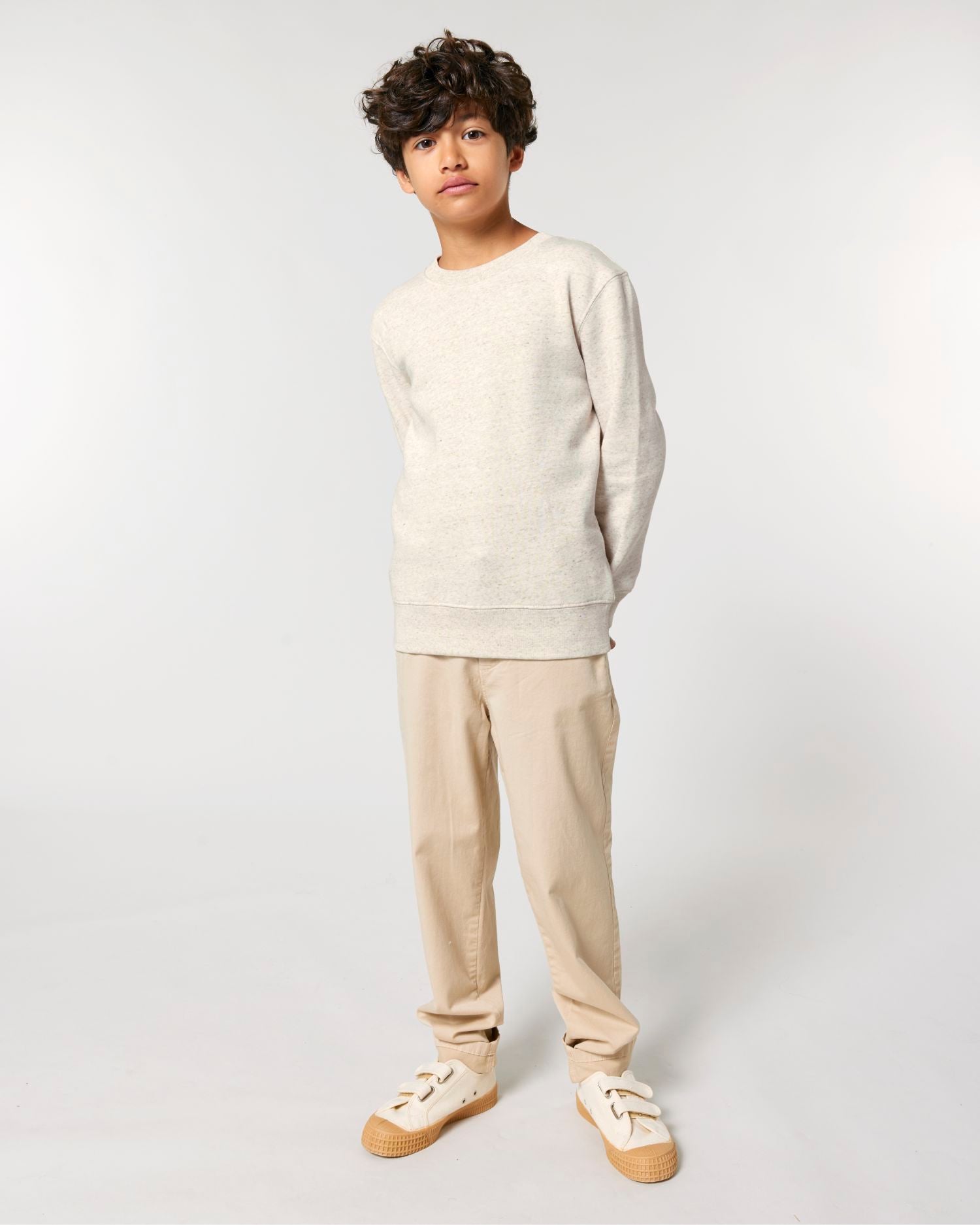 Kinderen' Organische Crew Neck Sweatshirt - 300 GSM | Mini Changer 2.0 STSK181