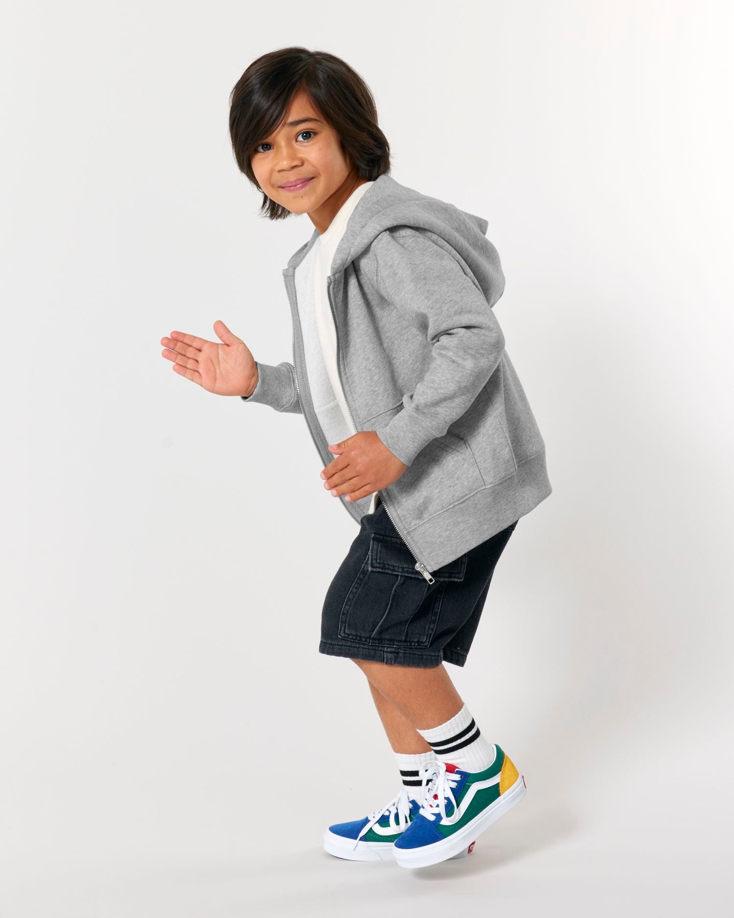 Kinderen's Organische Zip-Thru Hoodie Sweatshirt - 300 GSM | Mini Cultivator 2.0 STSK182