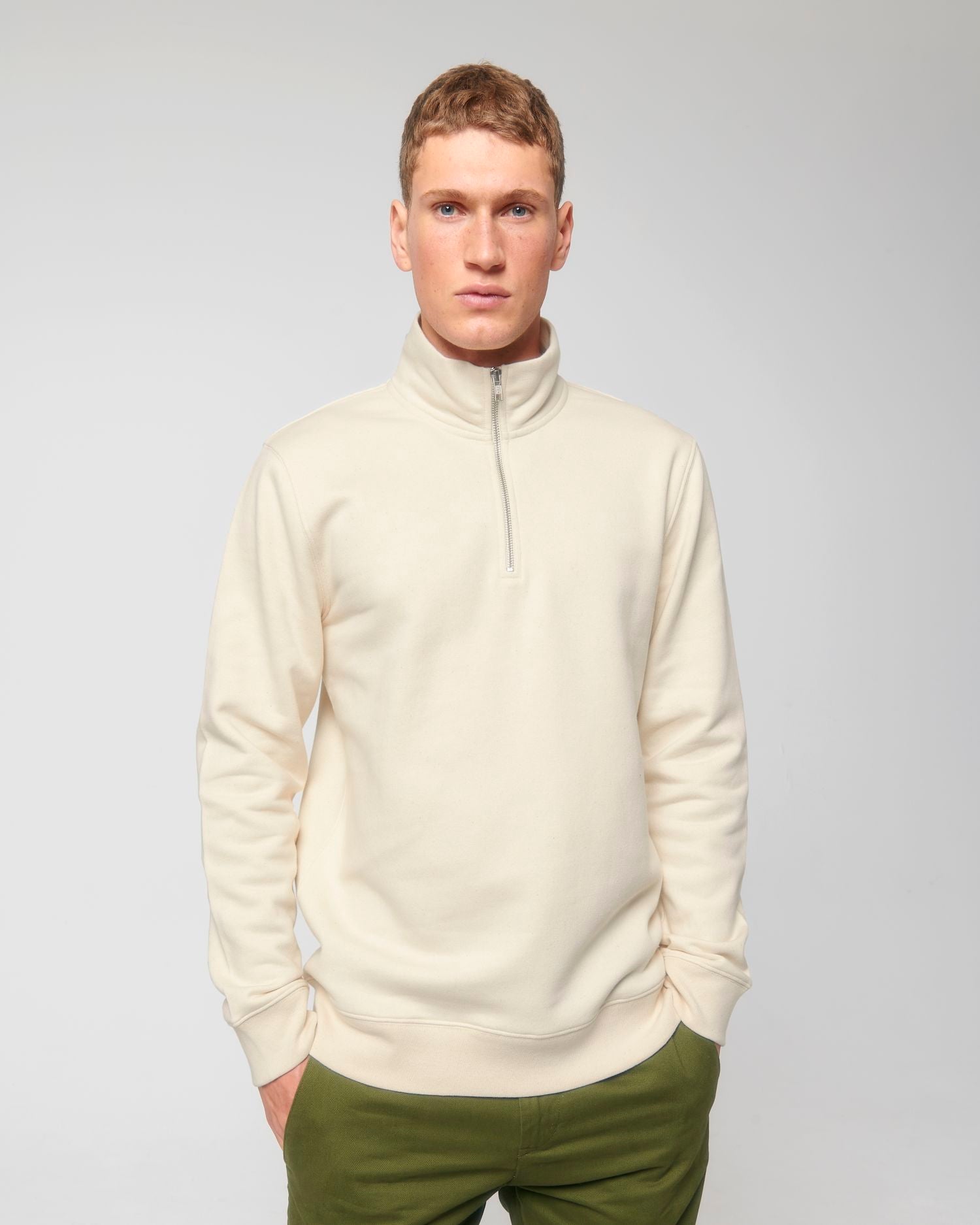 Men's Organic Zip Sweatshirt 300 G/M² | Stanley Trucker Crewnecks STSM611